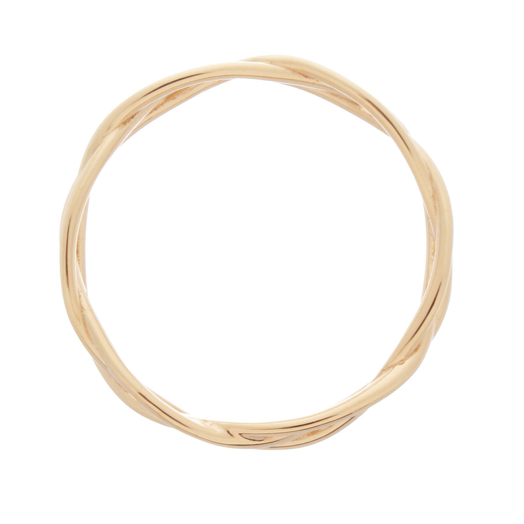 COCOSHNIK「K10つぶし丸線 ３つ編みリング」|リング|