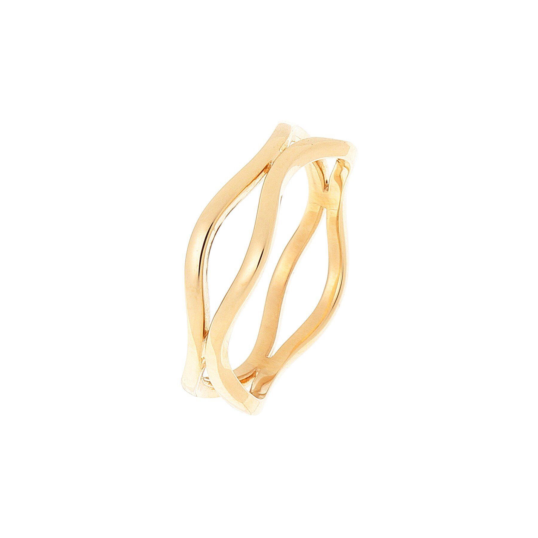 COCOSHNIK「K10ダブルウェーブ リング」|リング|イエローゴールド(1