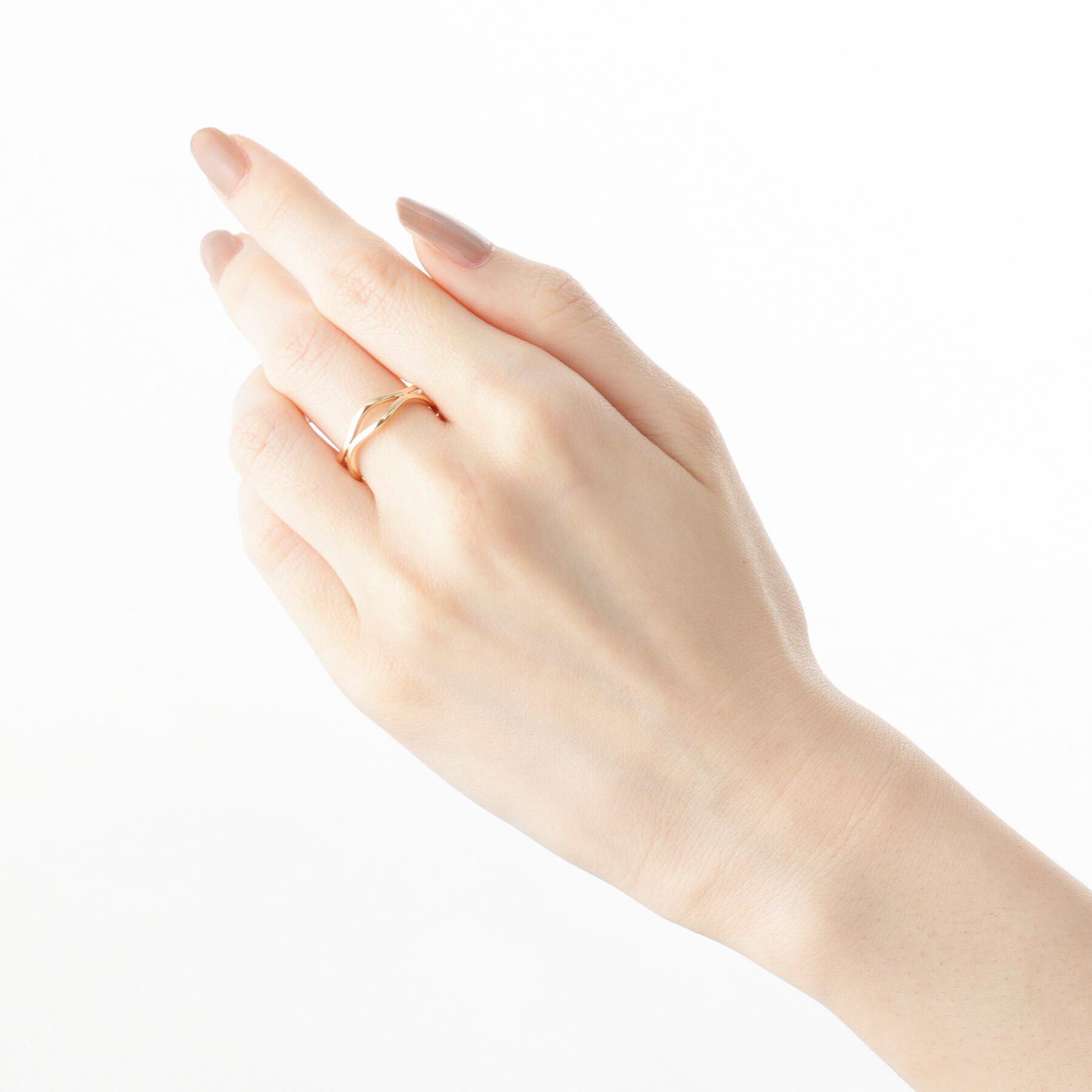 COCOSHNIK「K10ダブルウェーブ リング」|リング|