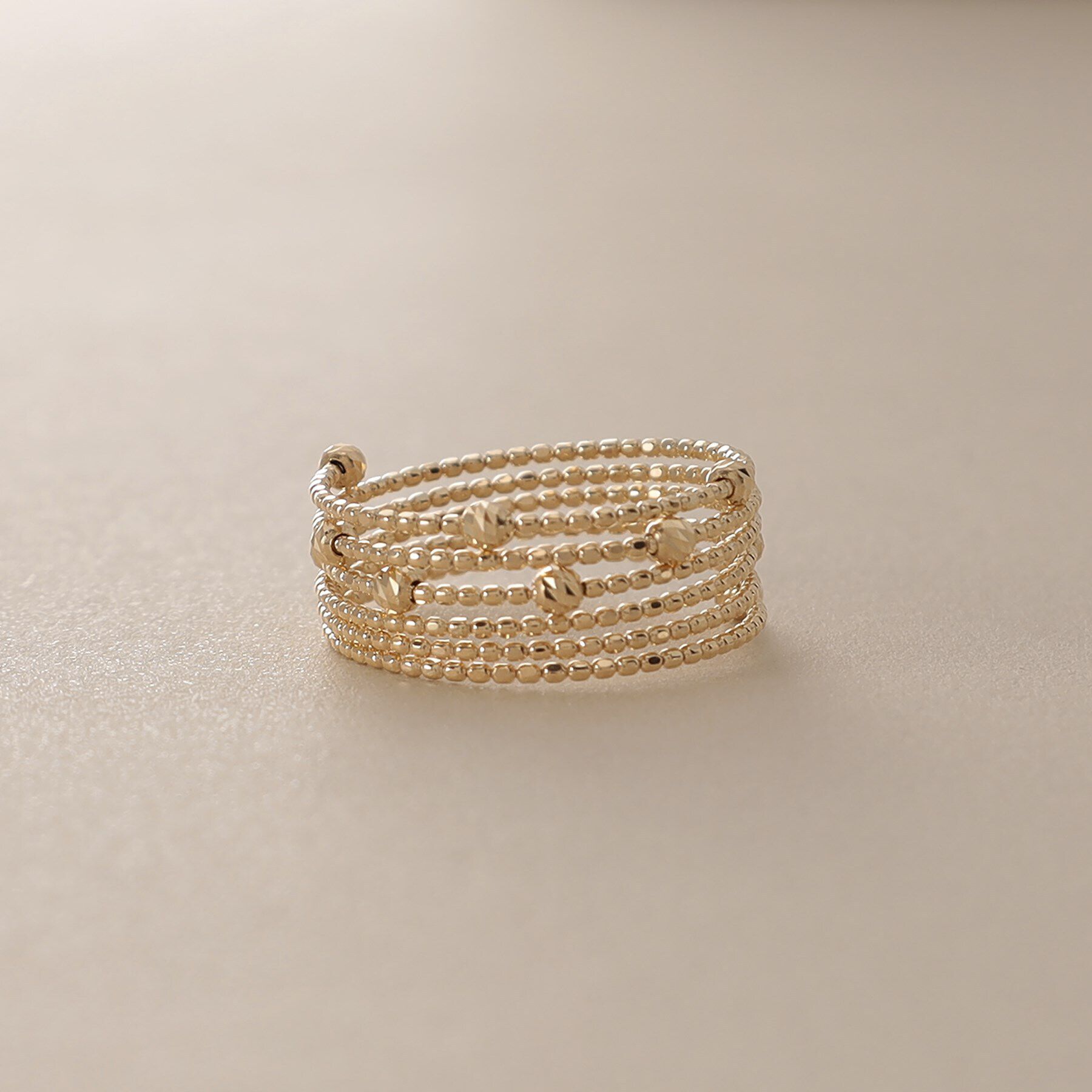 COCOSHNIK「K18ハニーカットボール 形状記憶リング」|リング|