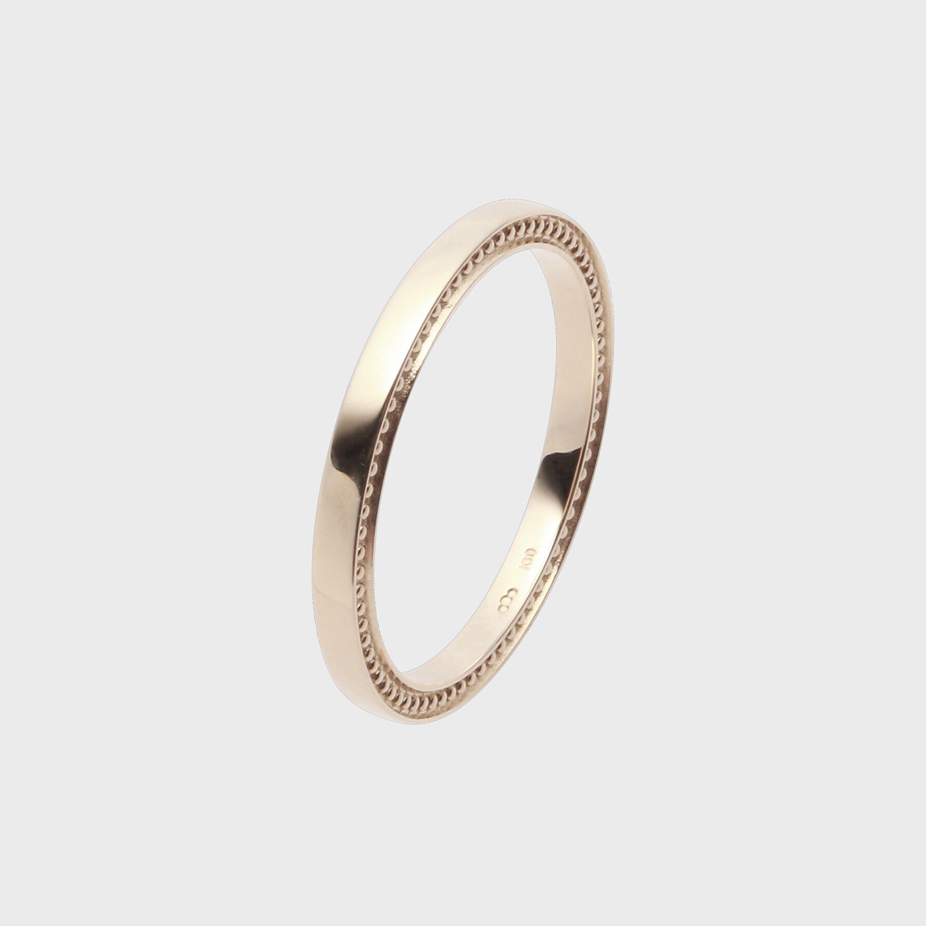 COCOSHNIK「K10サイドミル パートナーリング(メンズ)」|リング|イエローゴールド(1