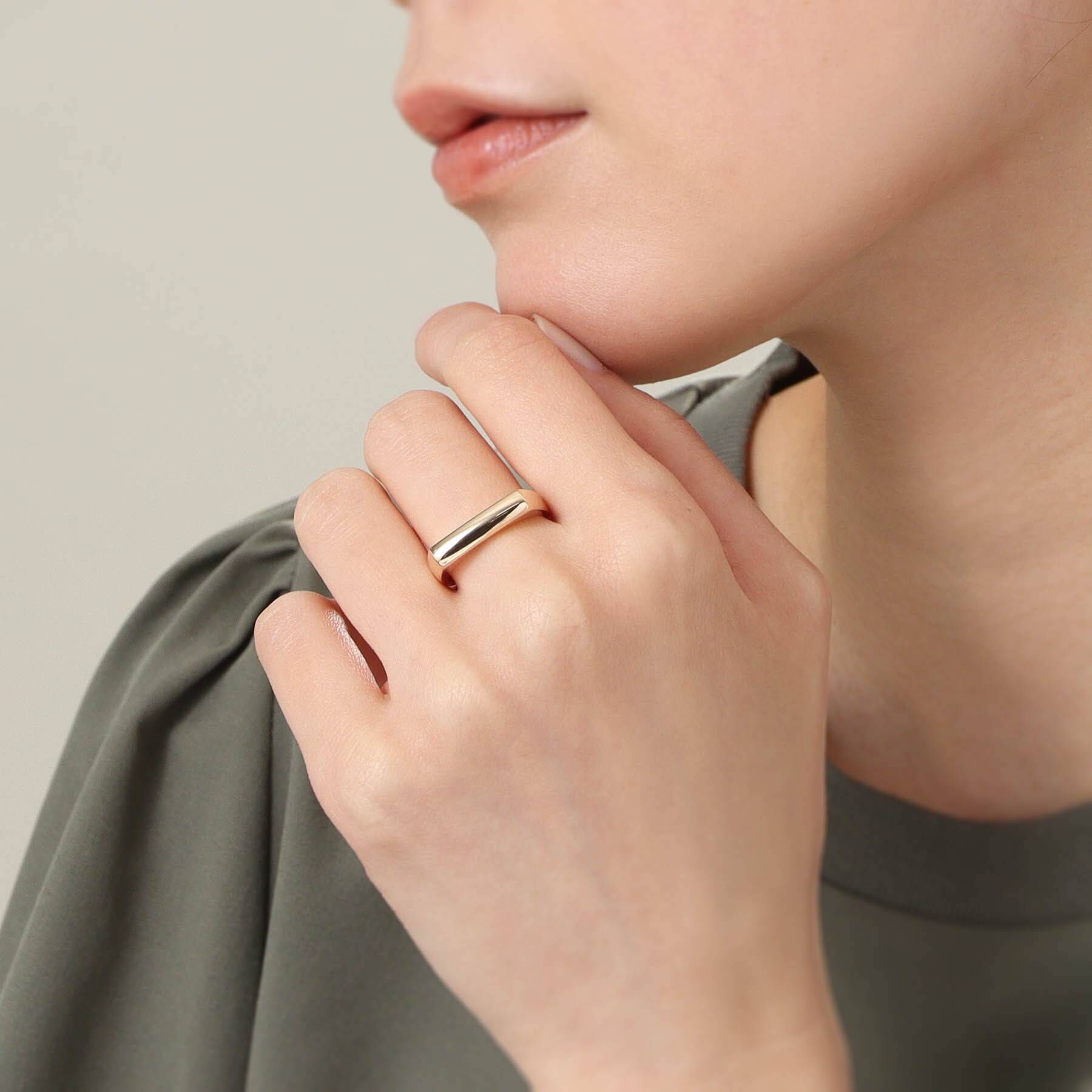 COCOSHNIK「K10アーチシグネットリング」|リング|