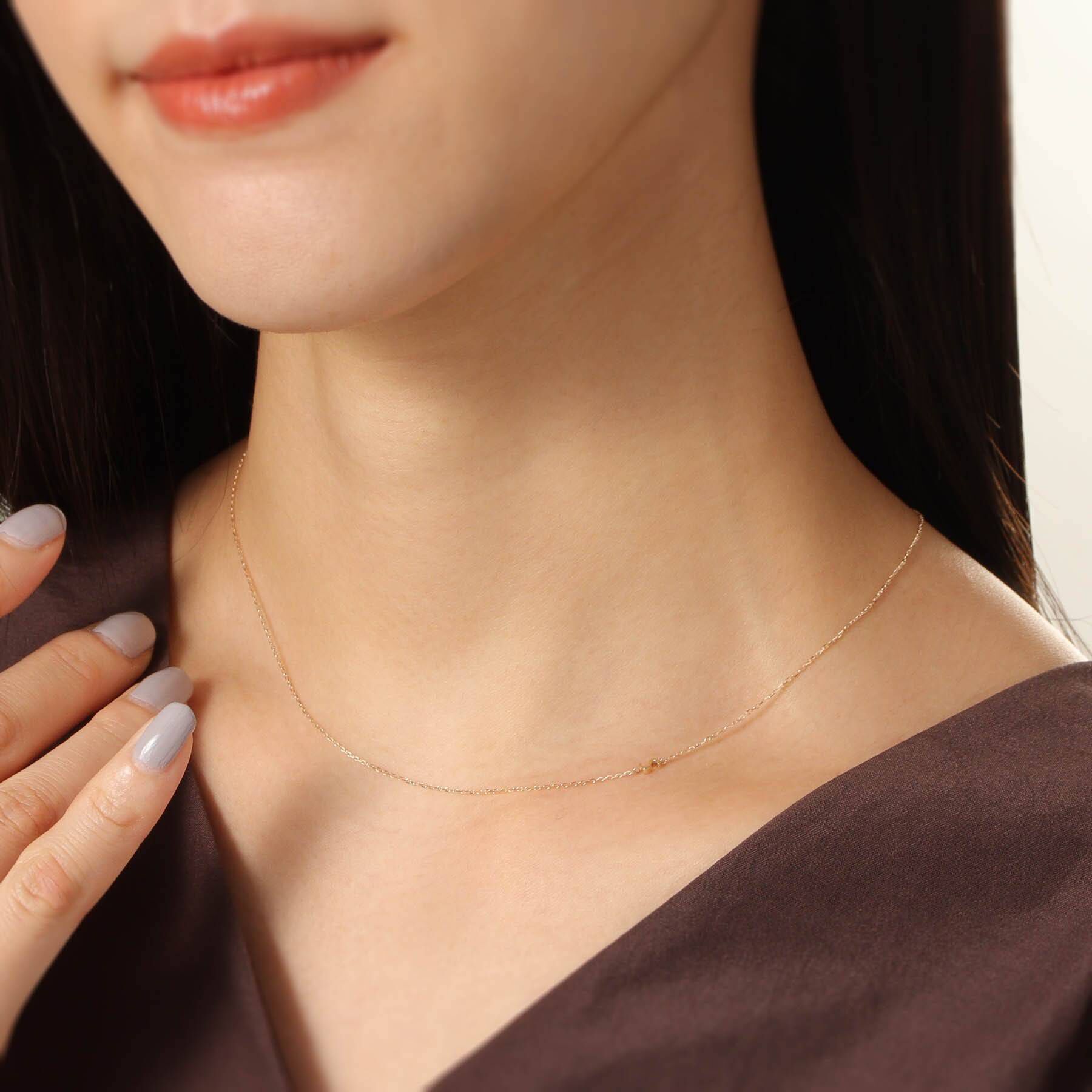 COCOSHNIK「【WEB限定】K10イニシャルＳ ネックレス」|ネックレス|