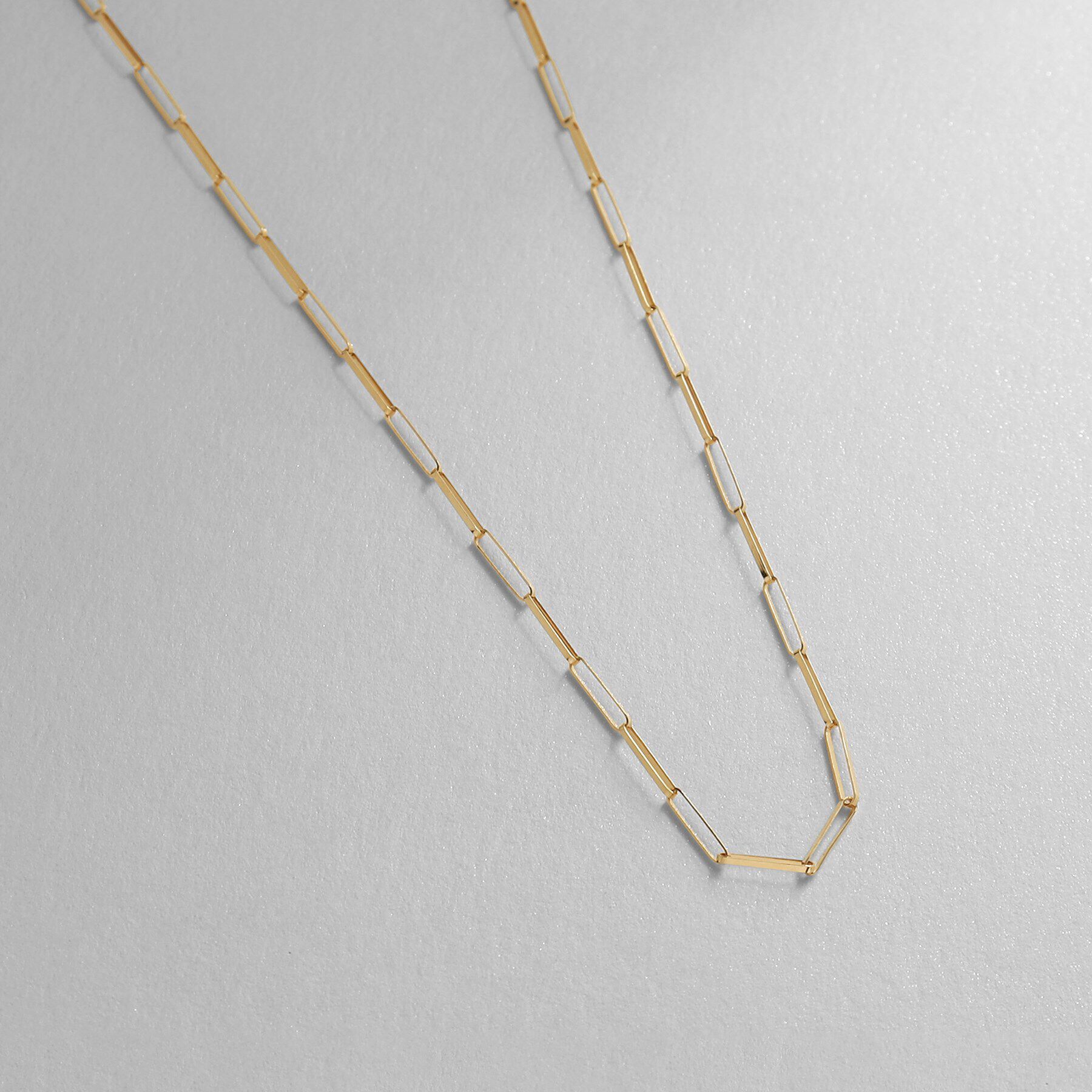 COCOSHNIK「K18リボンケーブルチェーン ネックレス小」|ネックレス|