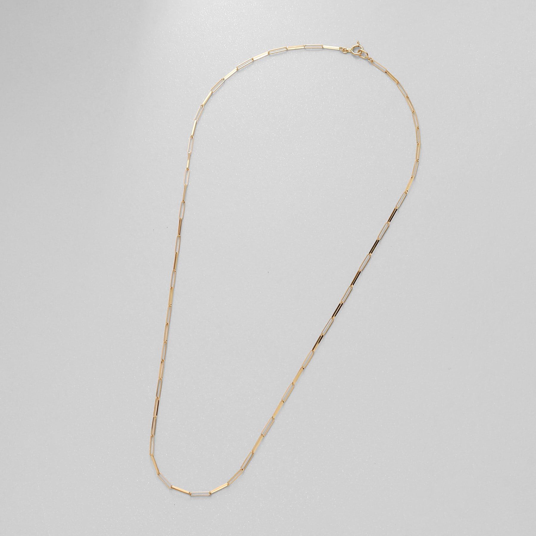 COCOSHNIK「K18リボンケーブルチェーン ネックレス小」|ネックレス|