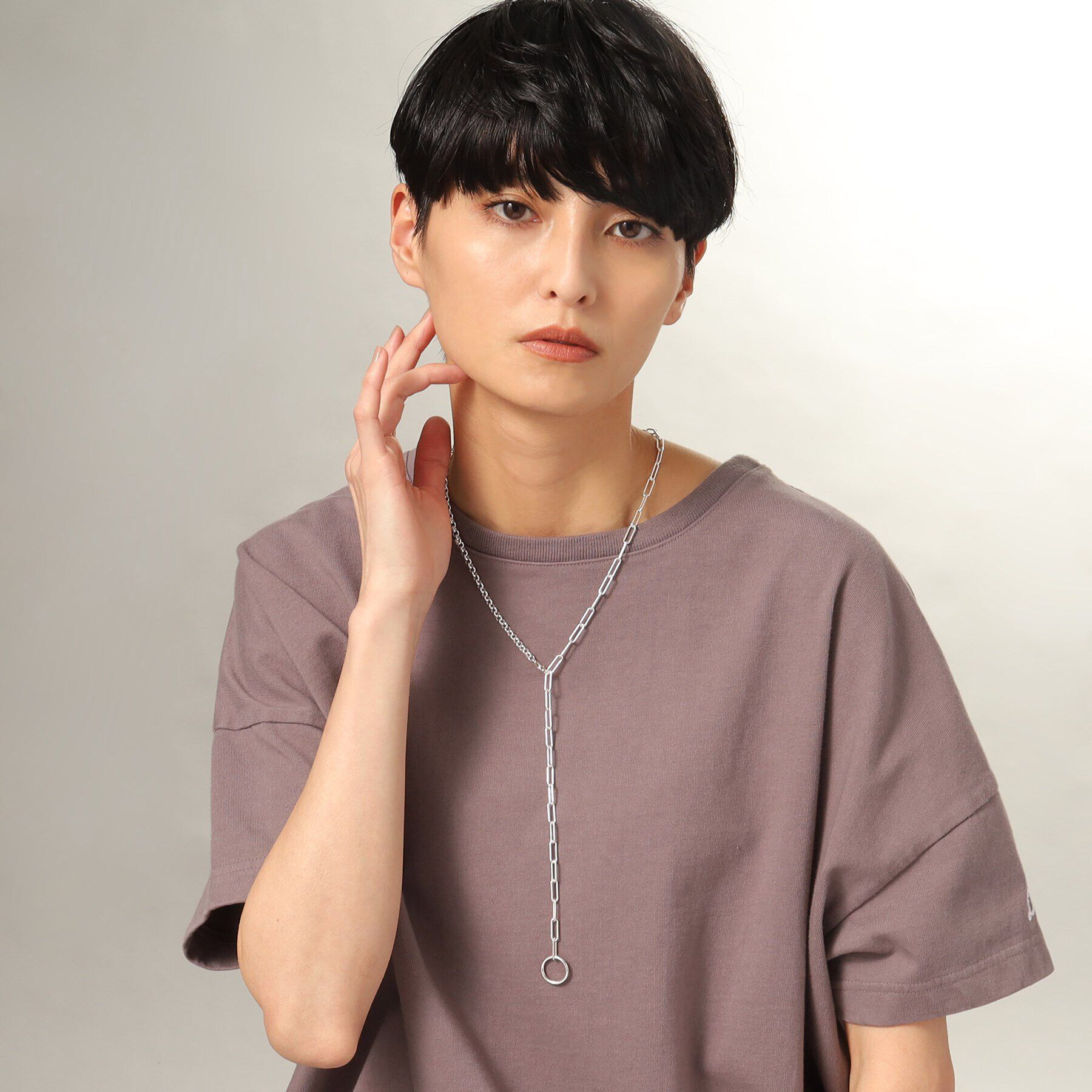 COCOSHNIK ONKITSCH「シルバー マルチチェーンネックレス ミックスチェーン」|ネックレス|