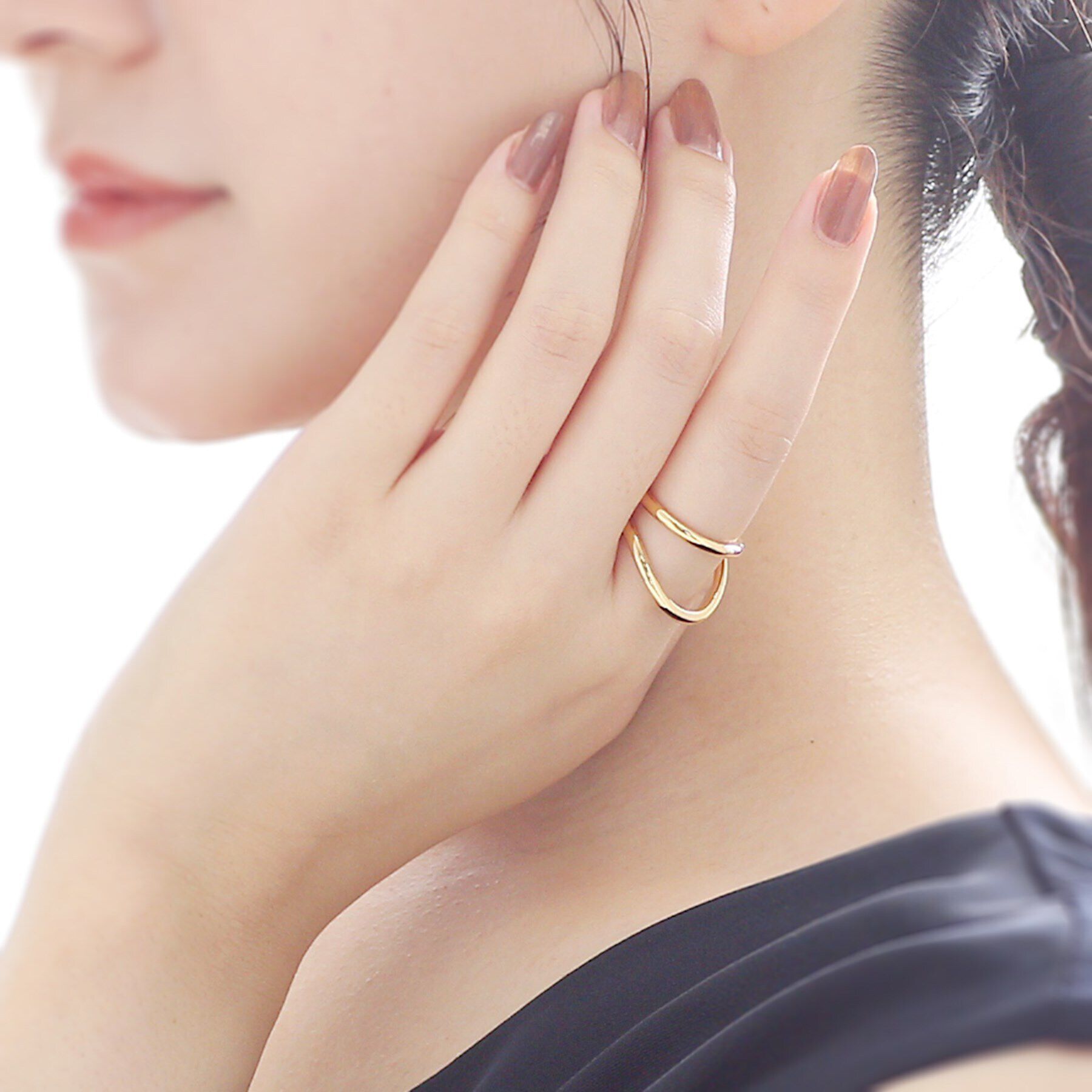 COCOSHNIK ONKITSCH「シルバー ラインリング フロート GP」|リング|