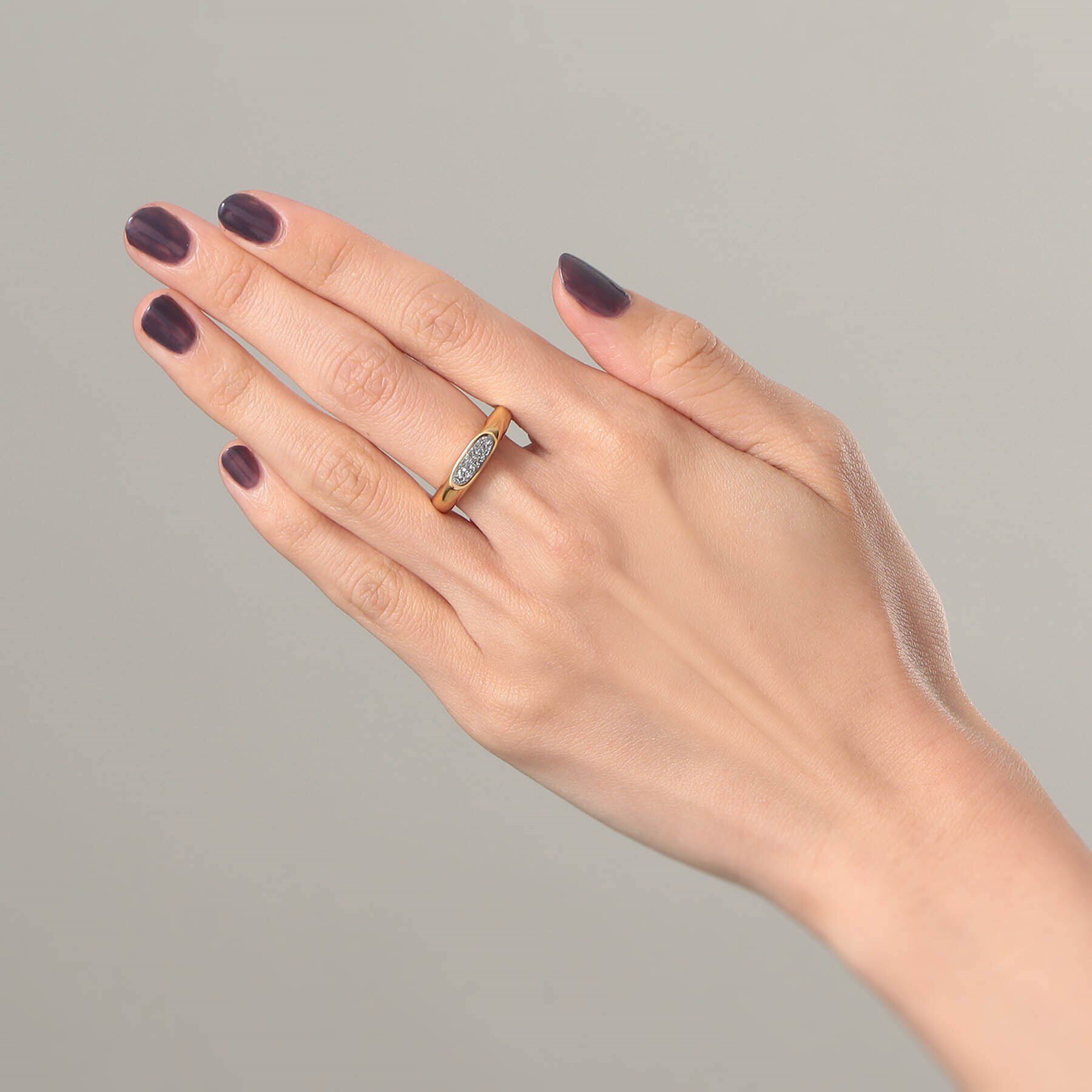 COCOSHNIK ONKITSCH「シルバー カラーストーン ブラックドルジーアゲート ニュアンスリングS GP」|リング|