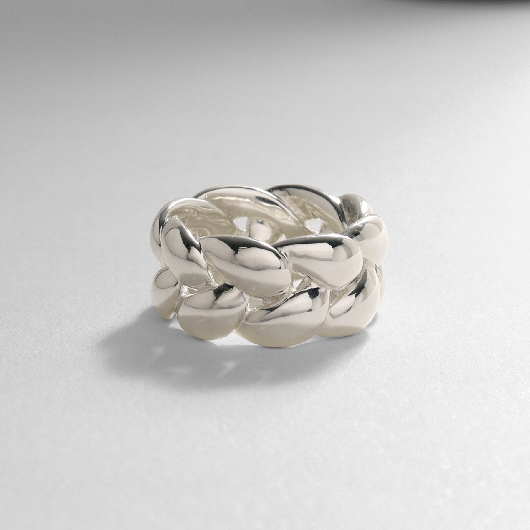 COCOSHNIK ONKITSCH「シルバー ニッティングモチーフ エタニティリングL」|リング|