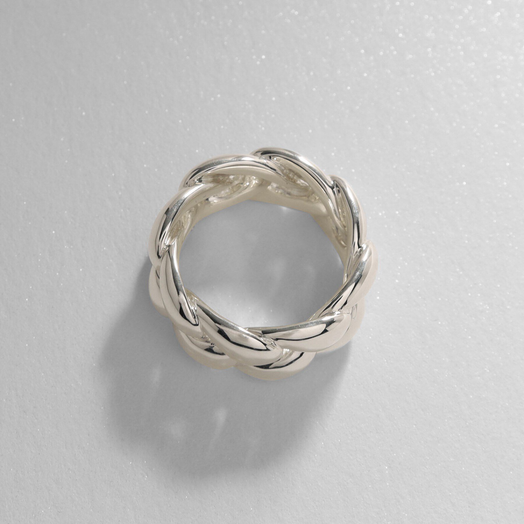 COCOSHNIK ONKITSCH「シルバー ニッティングモチーフ エタニティリングL」|リング|