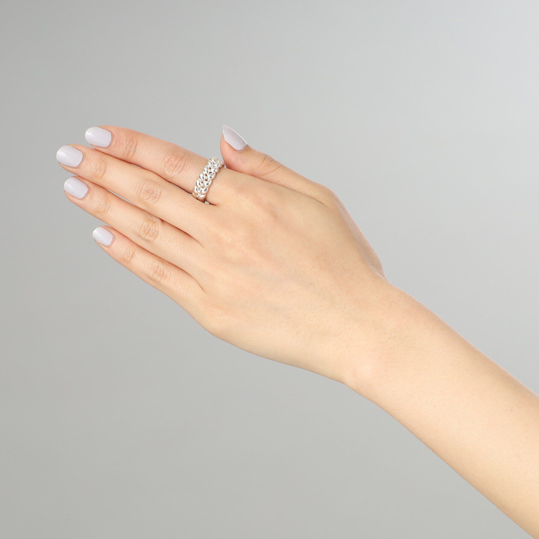 COCOSHNIK ONKITSCH「シルバー ニッティングモチーフ エタニティリングS」|リング|