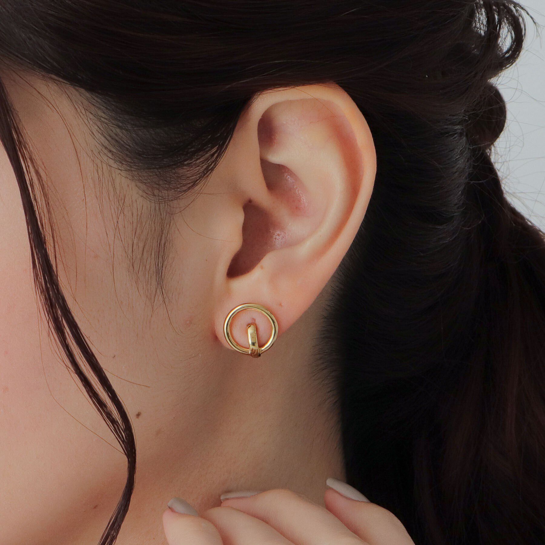 COCOSHNIK ONKITSCH「シルバー サークル　イヤリング GP」|イヤリング|