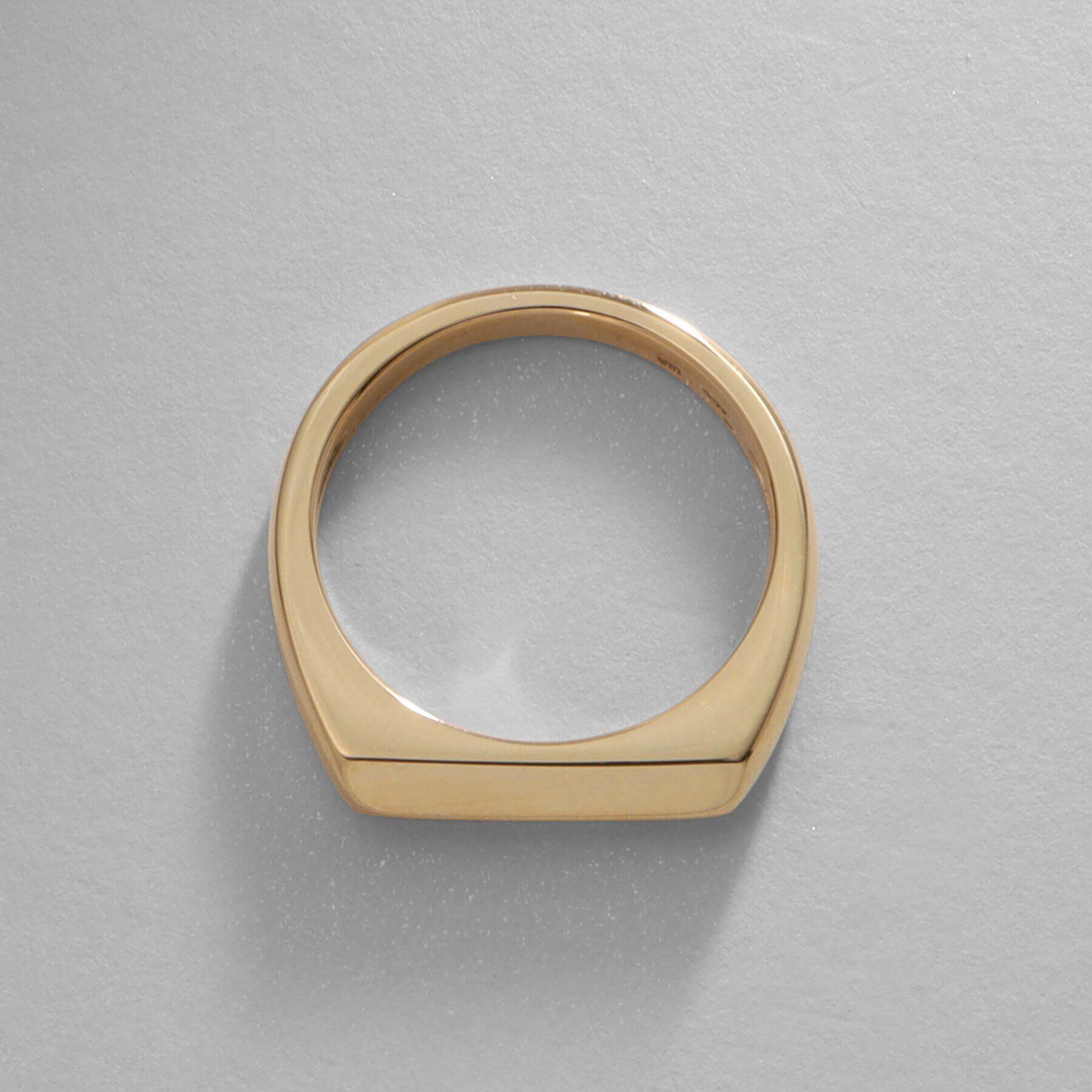 COCOSHNIK「K10面取りカットシグネット リング」|リング|