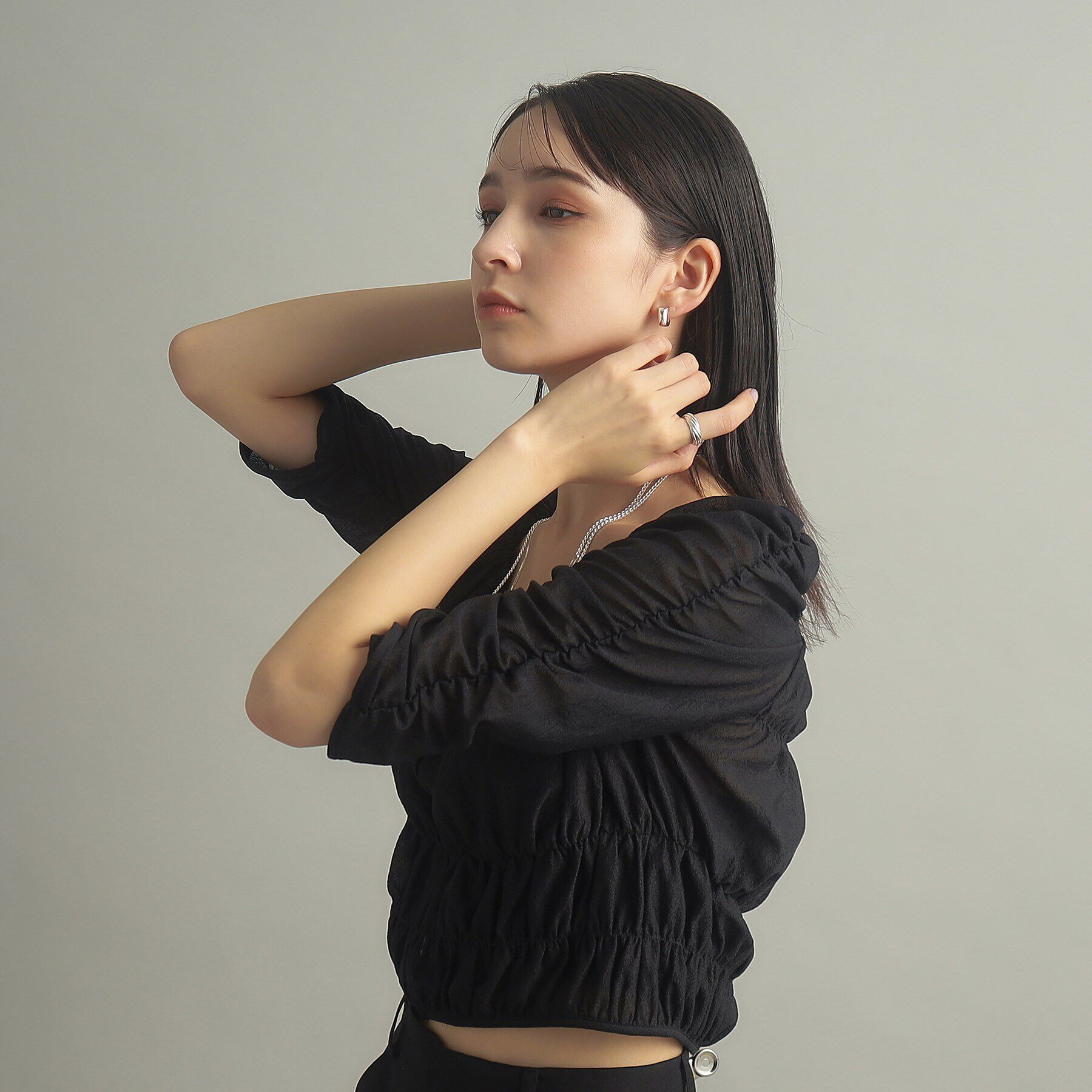 COCOSHNIK ONKITSCH「シルバー バンドリング 8レイヤーズ」|リング|