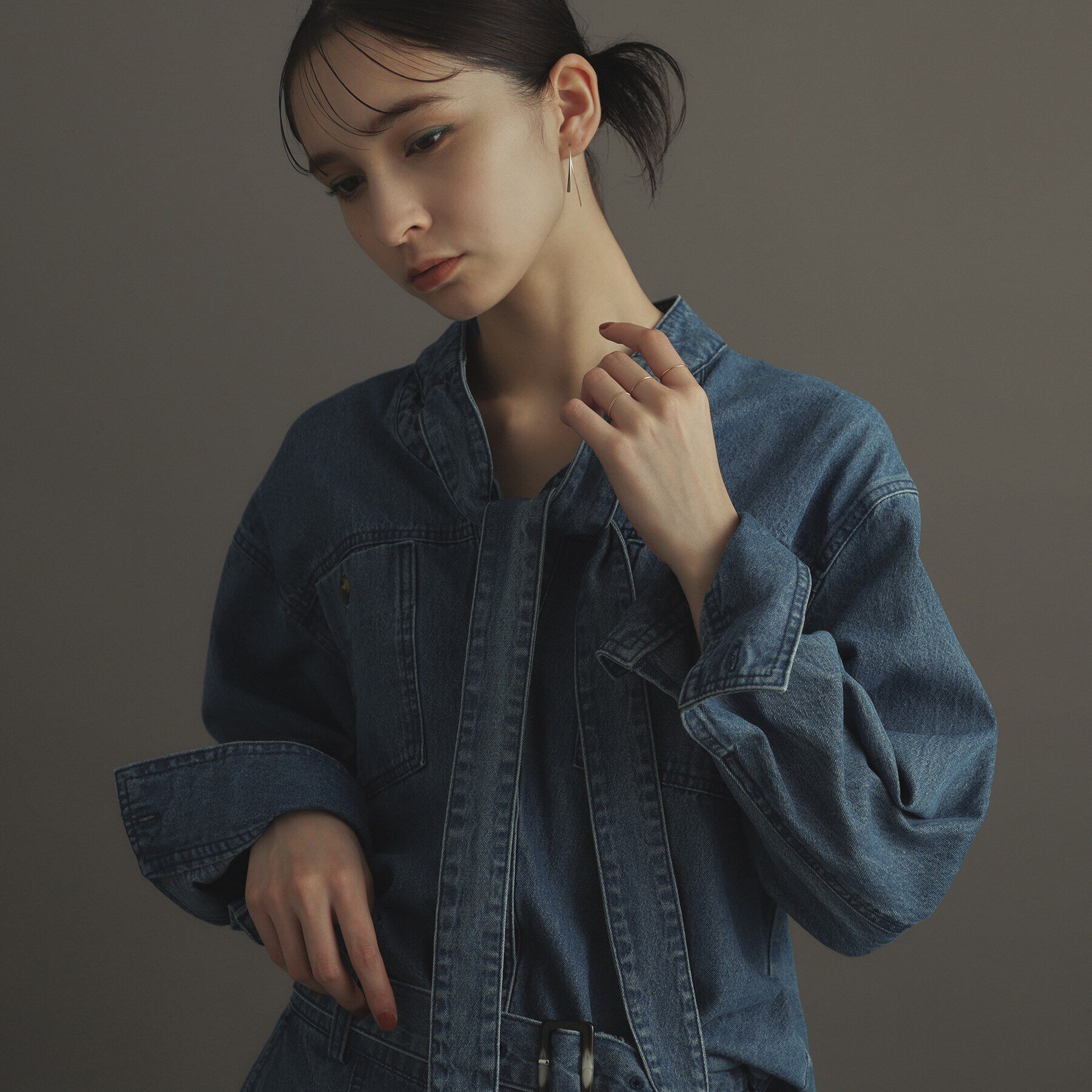 COCOSHNIK ONKITSCH「K10スキニーリング カーブチェーン」|リング|