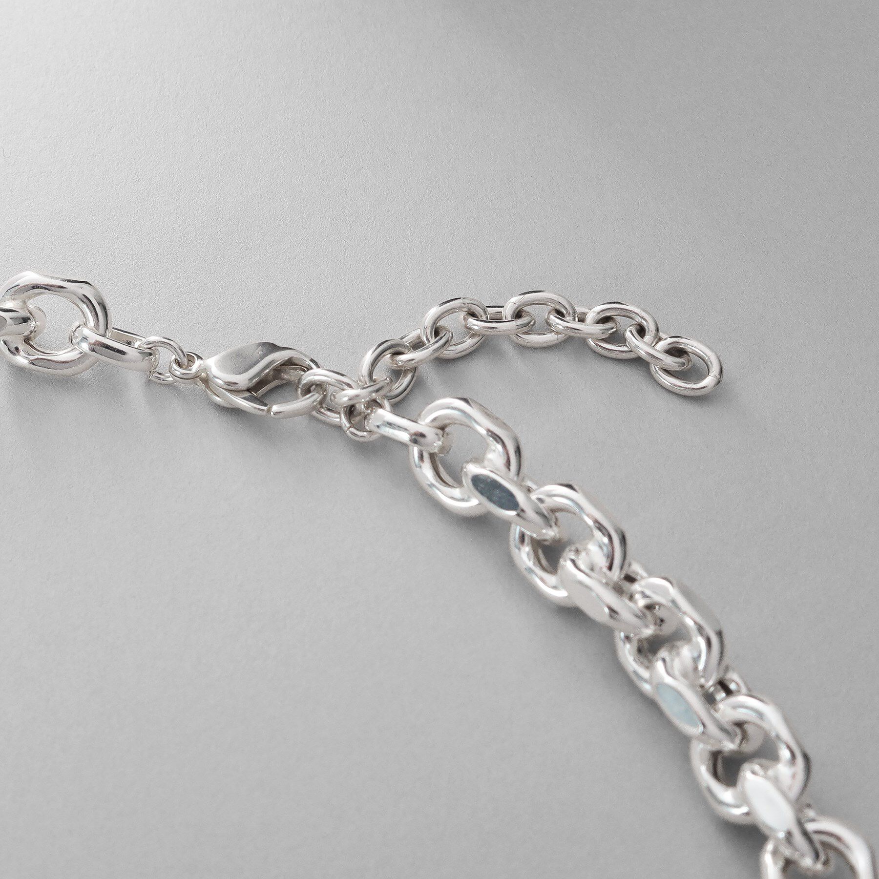 COCOSHNIK ONKITSCH「シルバー デザインチェーン ホロウカットケーブルネックレス」|ネックレス|