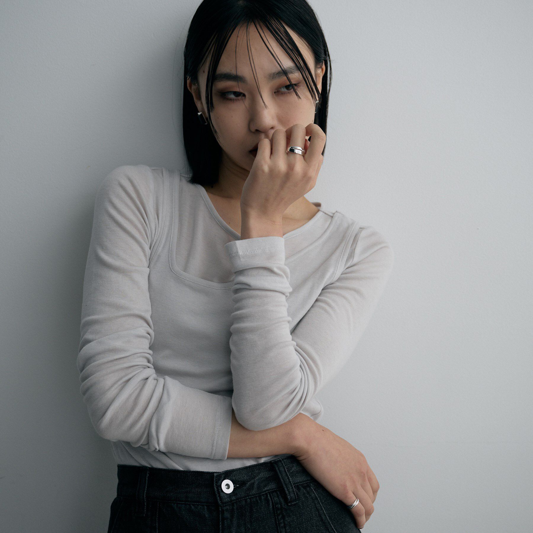 COCOSHNIK ONKITSCH「シルバー フラットクロスリング」|リング|