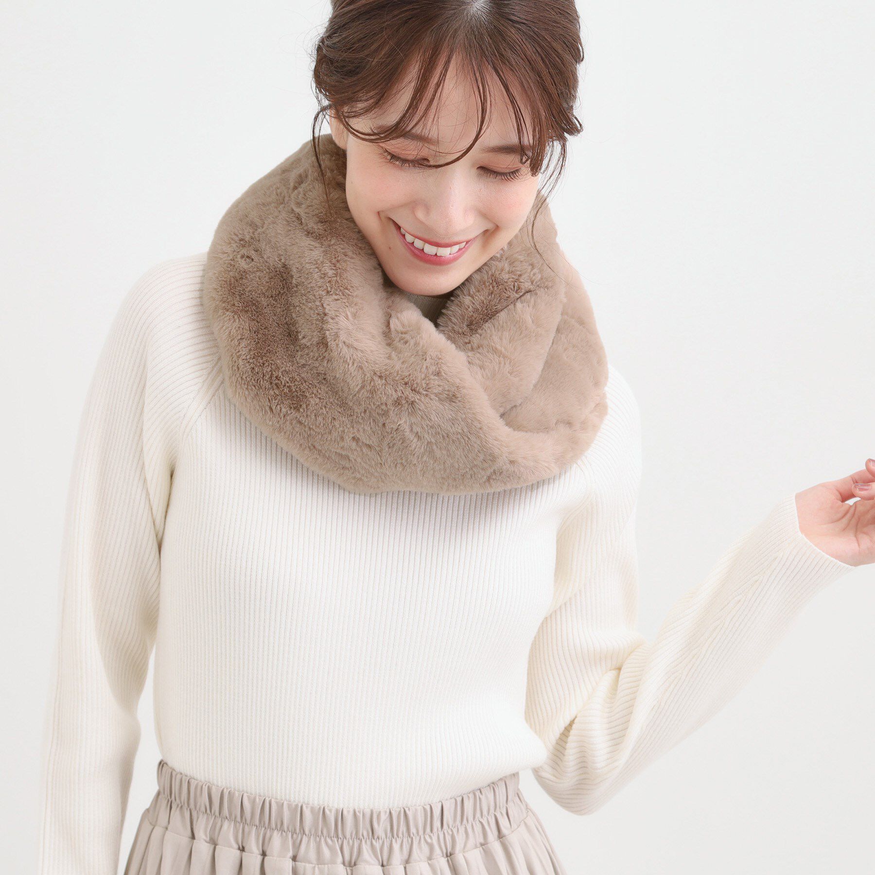 SHOO･LA･RUE「フェイクファースヌード」|ストール|