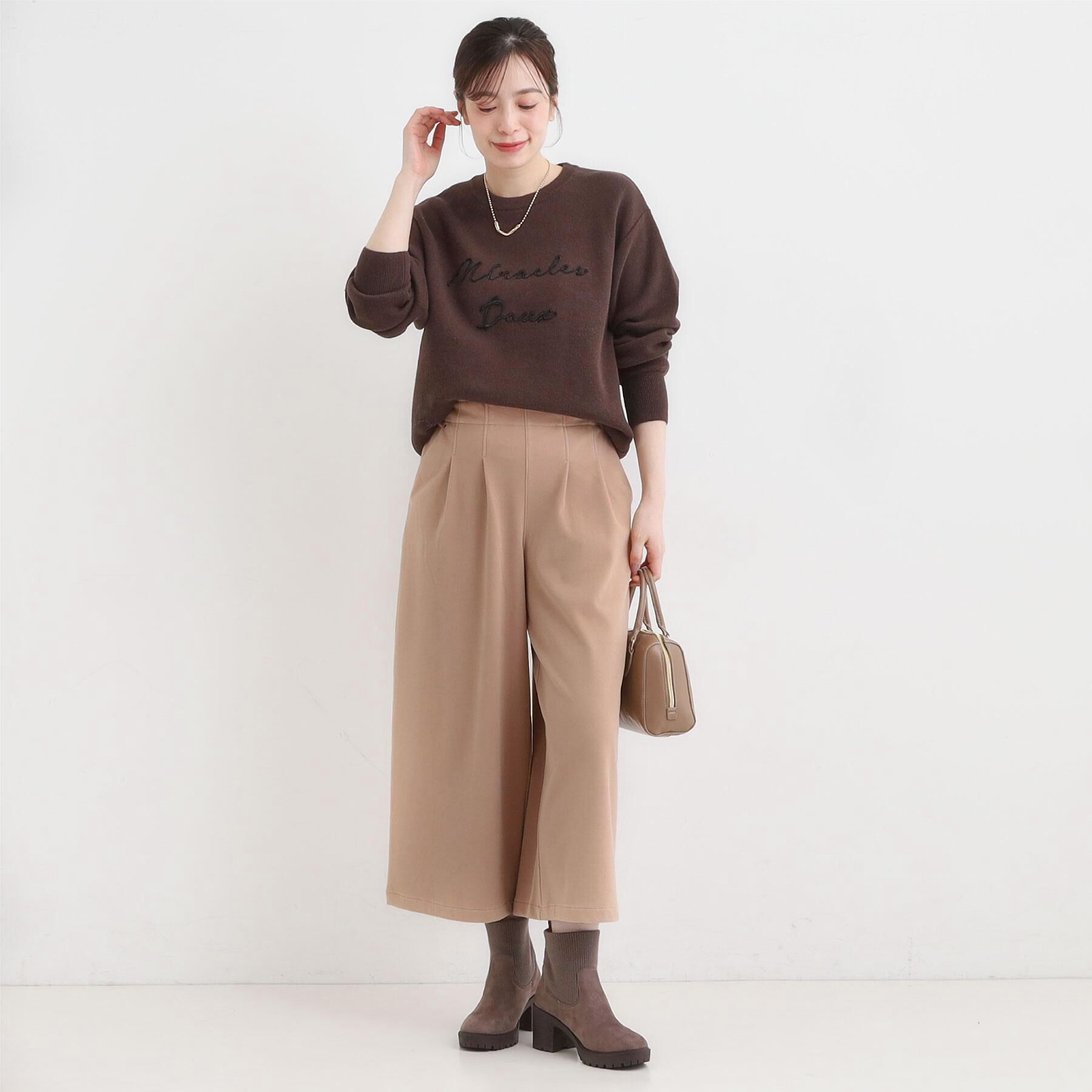 SHOO･LA･RUE「【着丈選べる】あったかもちもちワイドパンツ」|その他|