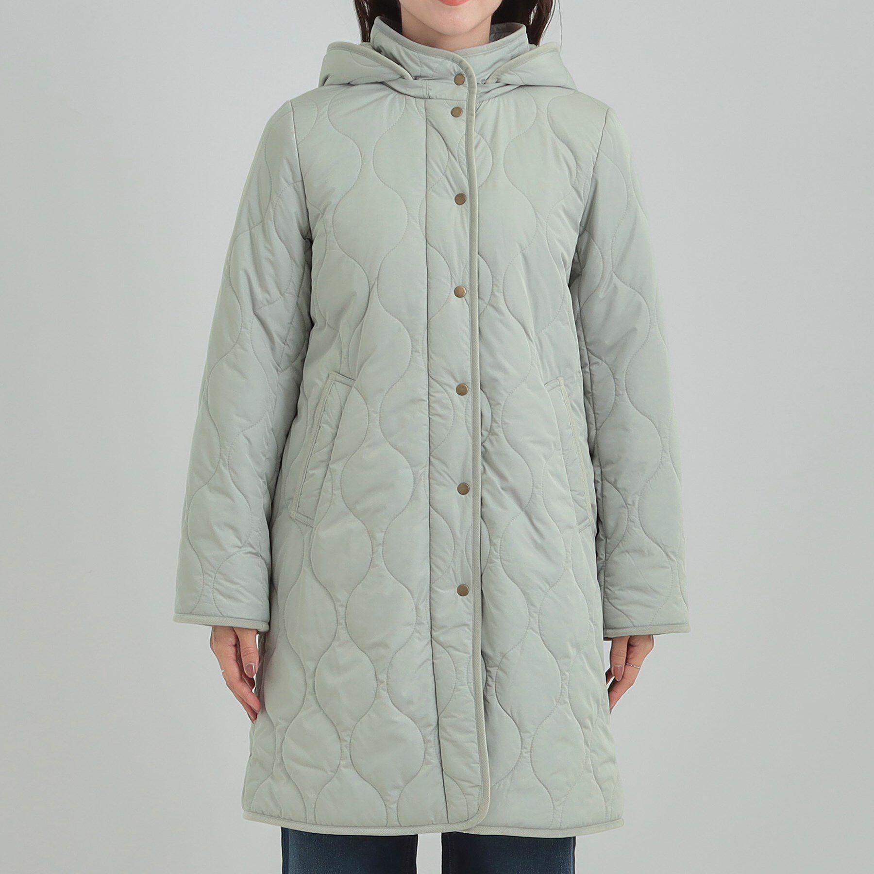 SHOO･LA･RUE「【撥水/フード取り外し可】冬に嬉しいこだわり満載 ひょうたん柄キルトコート」|その他|