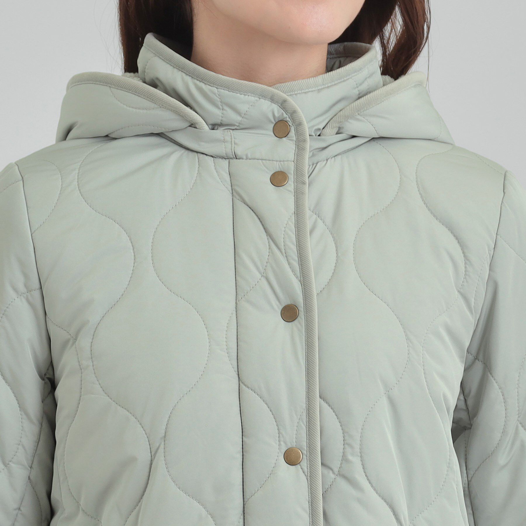 SHOO･LA･RUE「【撥水/フード取り外し可】冬に嬉しいこだわり満載 ひょうたん柄キルトコート」|その他|