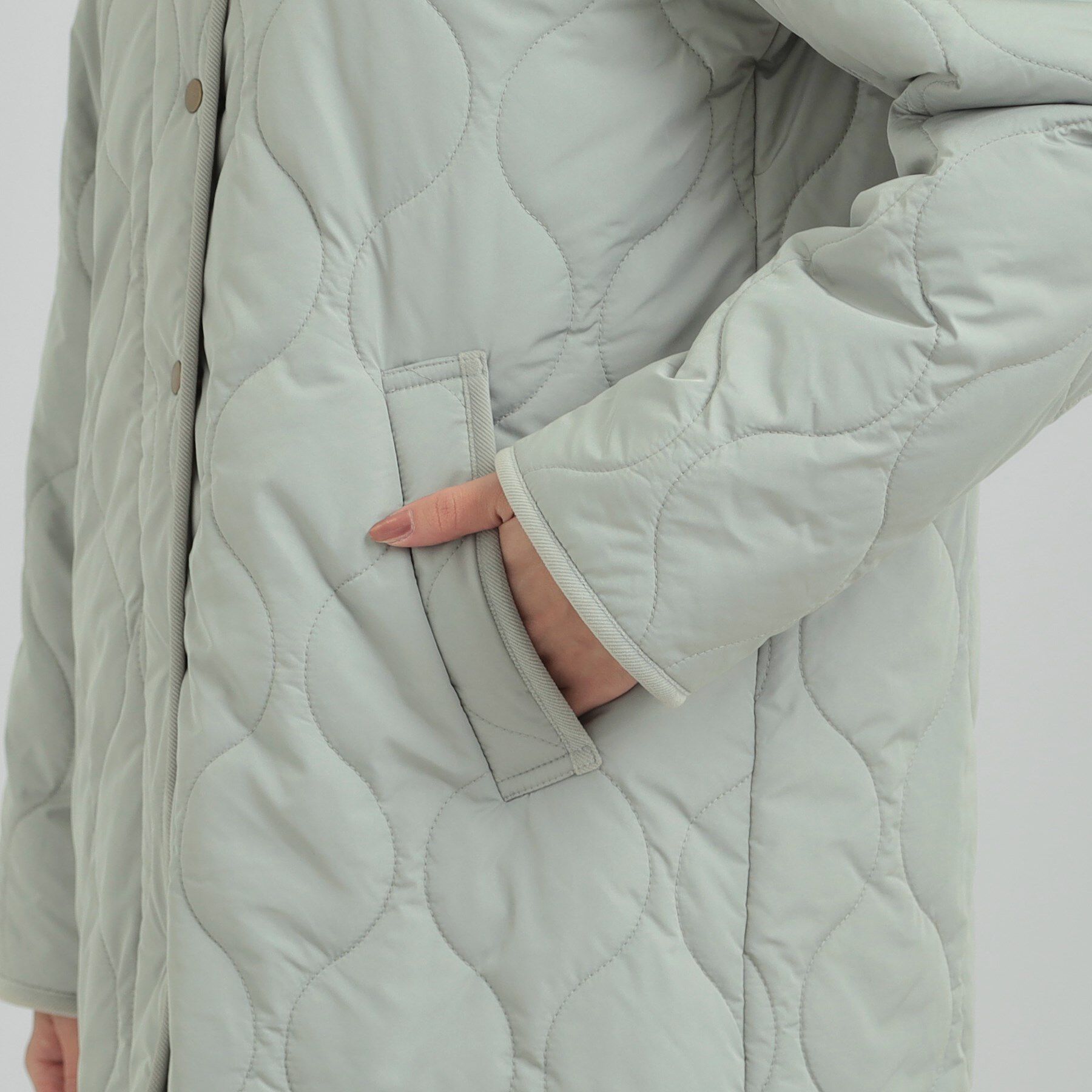 SHOO･LA･RUE「【撥水/フード取り外し可】冬に嬉しいこだわり満載 ひょうたん柄キルトコート」|その他|