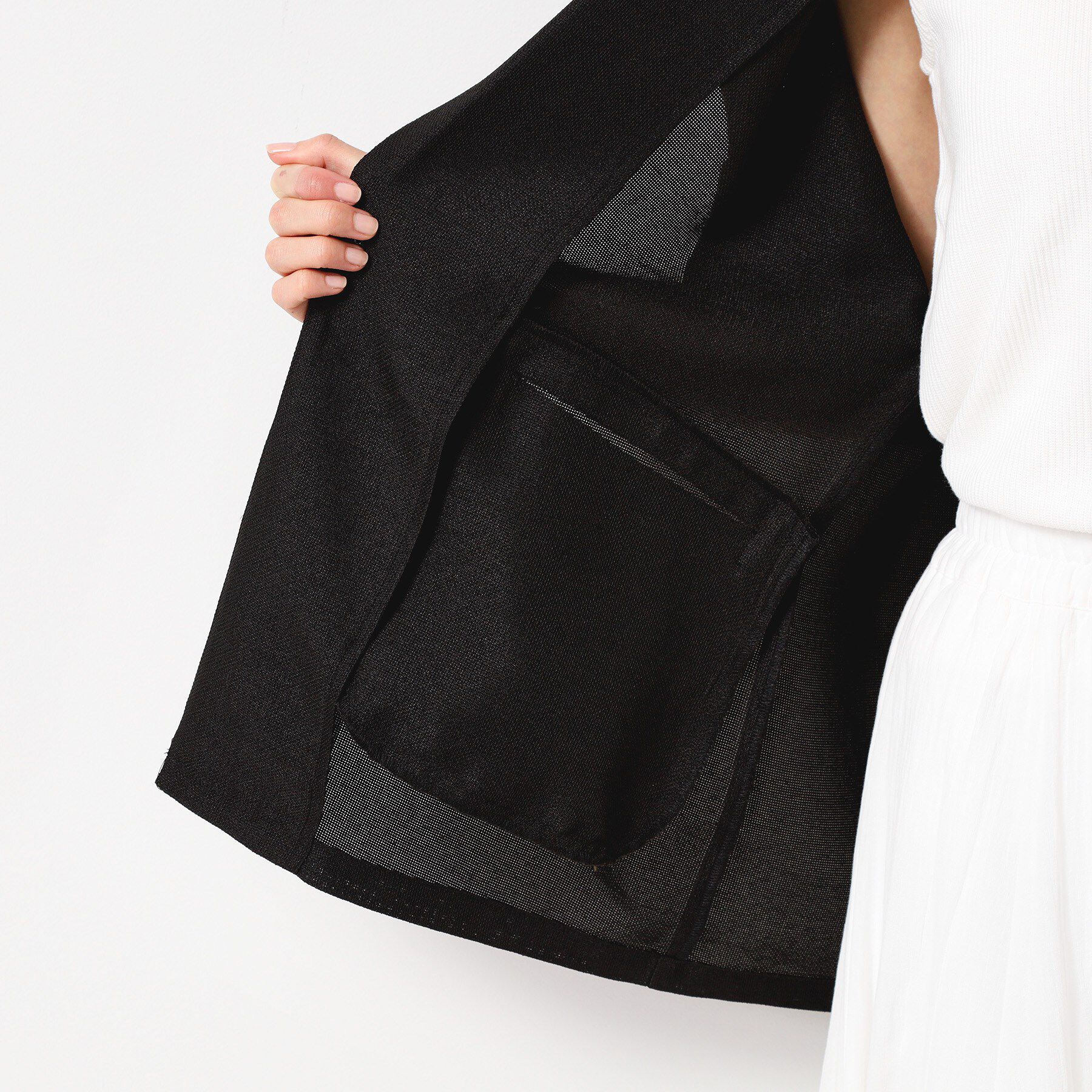 Dessin「【洗える】麻調ポリジャケット」|テーラードジャケット|