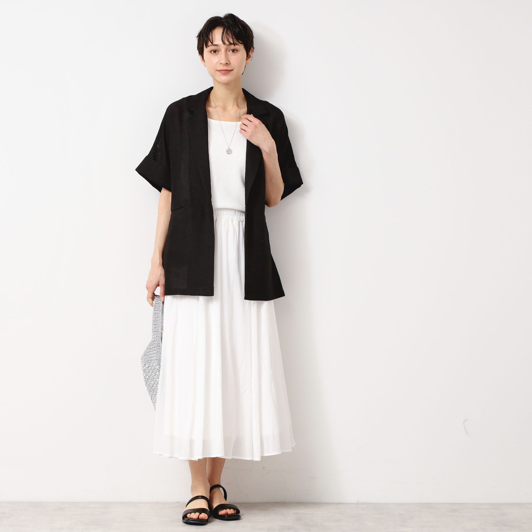 Dessin「【洗える】麻調ポリジャケット」|テーラードジャケット|