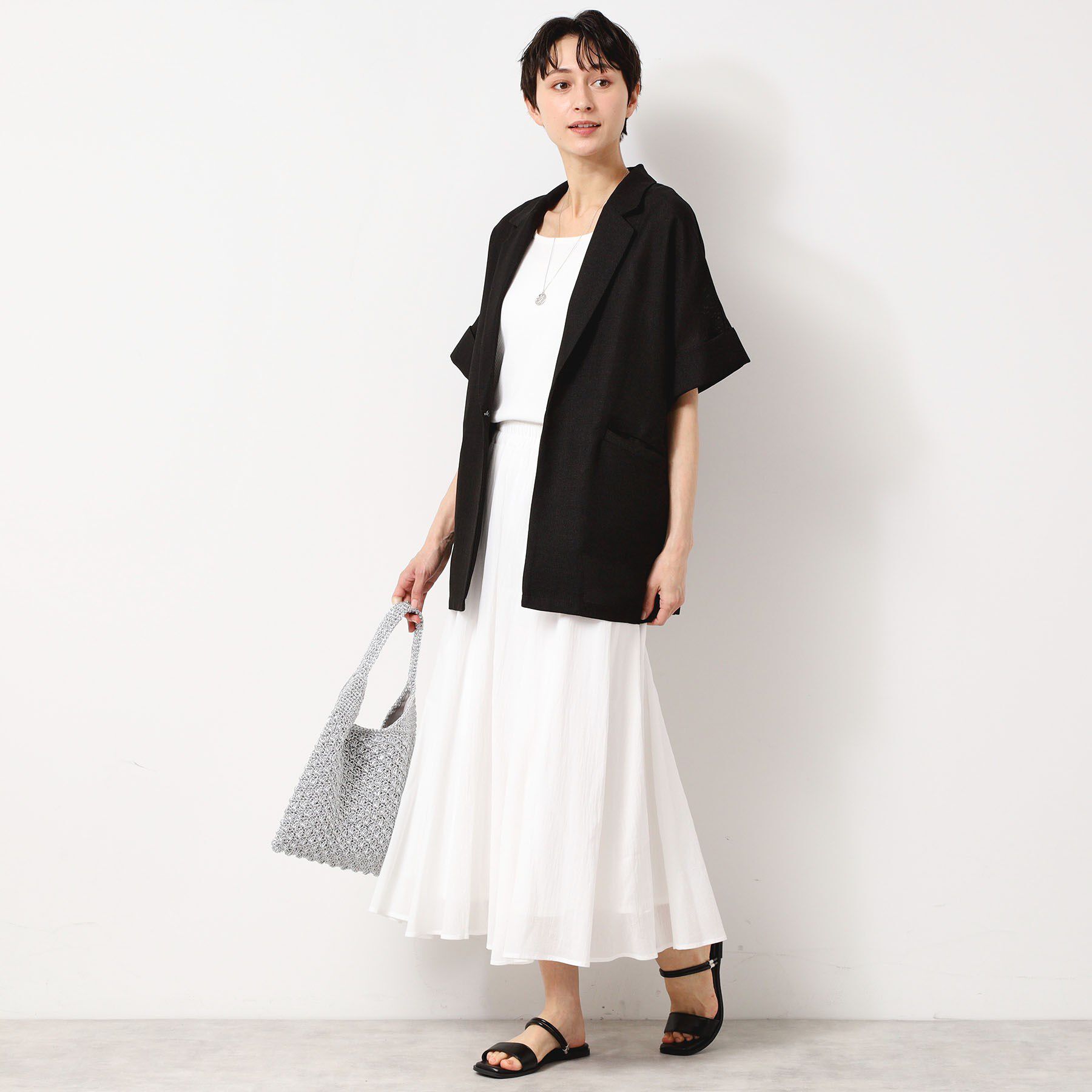 Dessin「【洗える】麻調ポリジャケット」|テーラードジャケット|