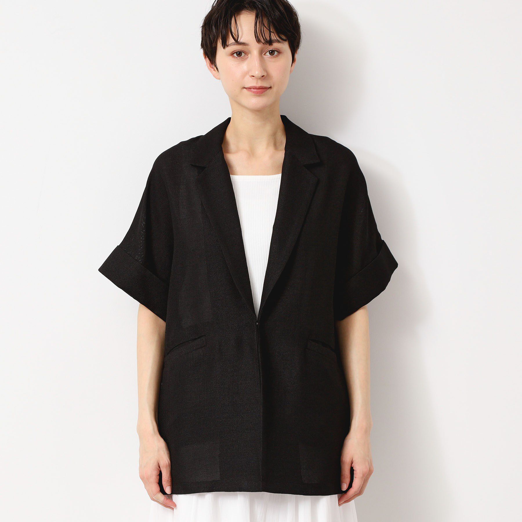 Dessin「【洗える】麻調ポリジャケット」|テーラードジャケット|