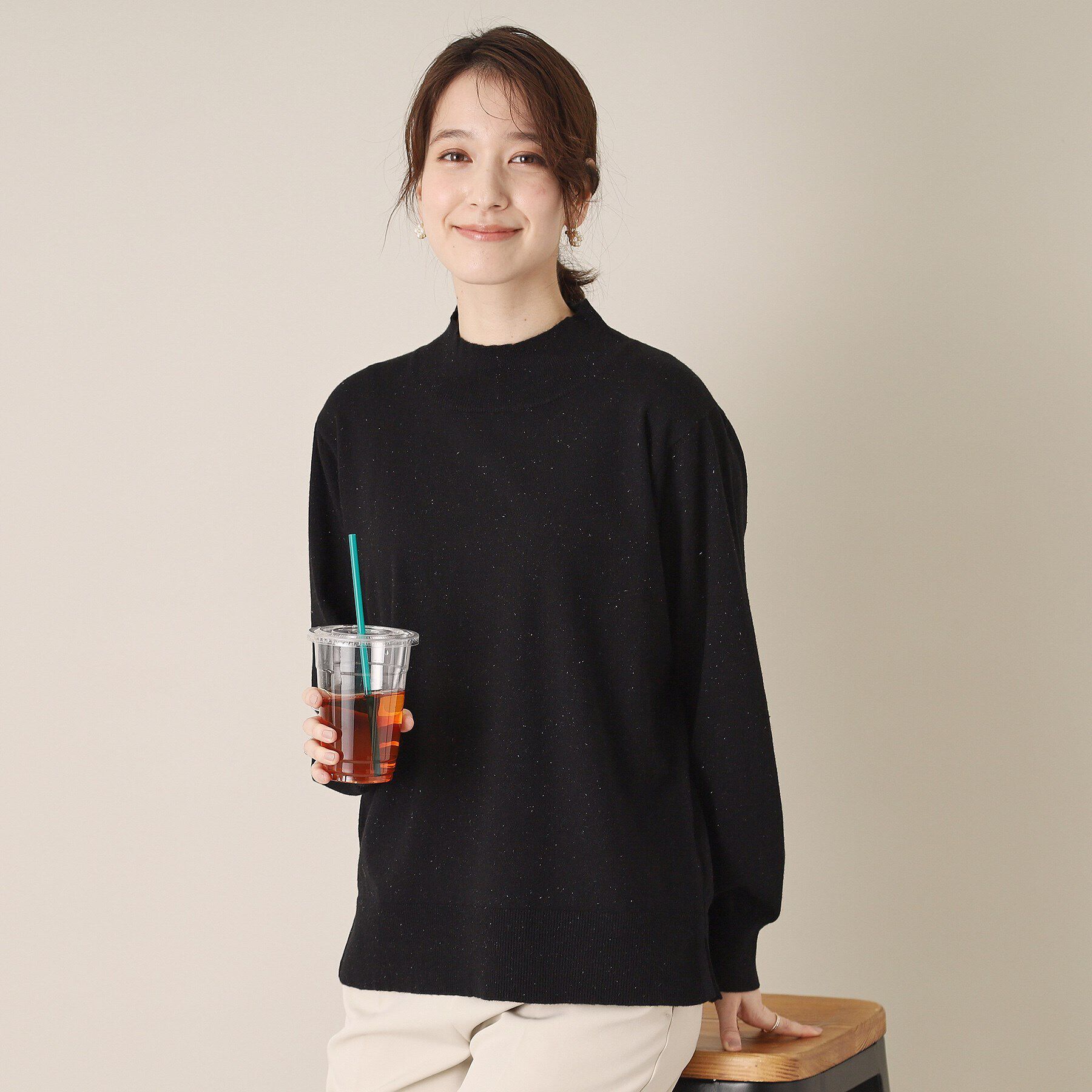 ITS&rsquo;DEMO「【通勤／手洗い可】ラメハイネックニット」|ニット・セーター|