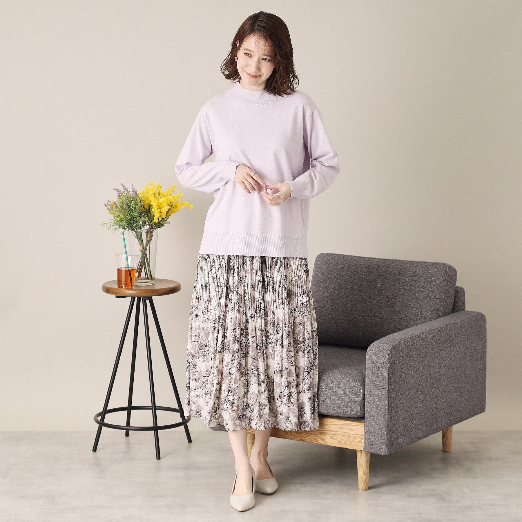 ITS&rsquo;DEMO「【通勤／手洗い可】ラメハイネックニット」|ニット・セーター|