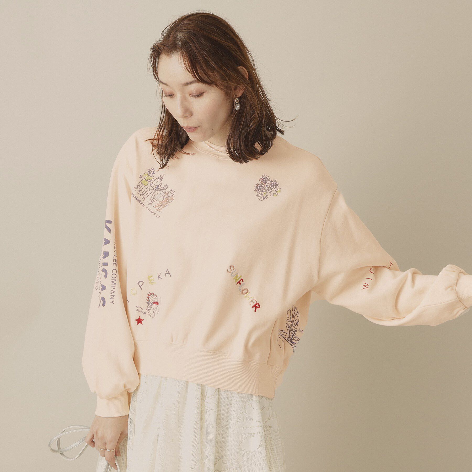 ITS&rsquo;DEMO「Leeエンブロイダリースウェット【洗濯機OK】」|パーカー|