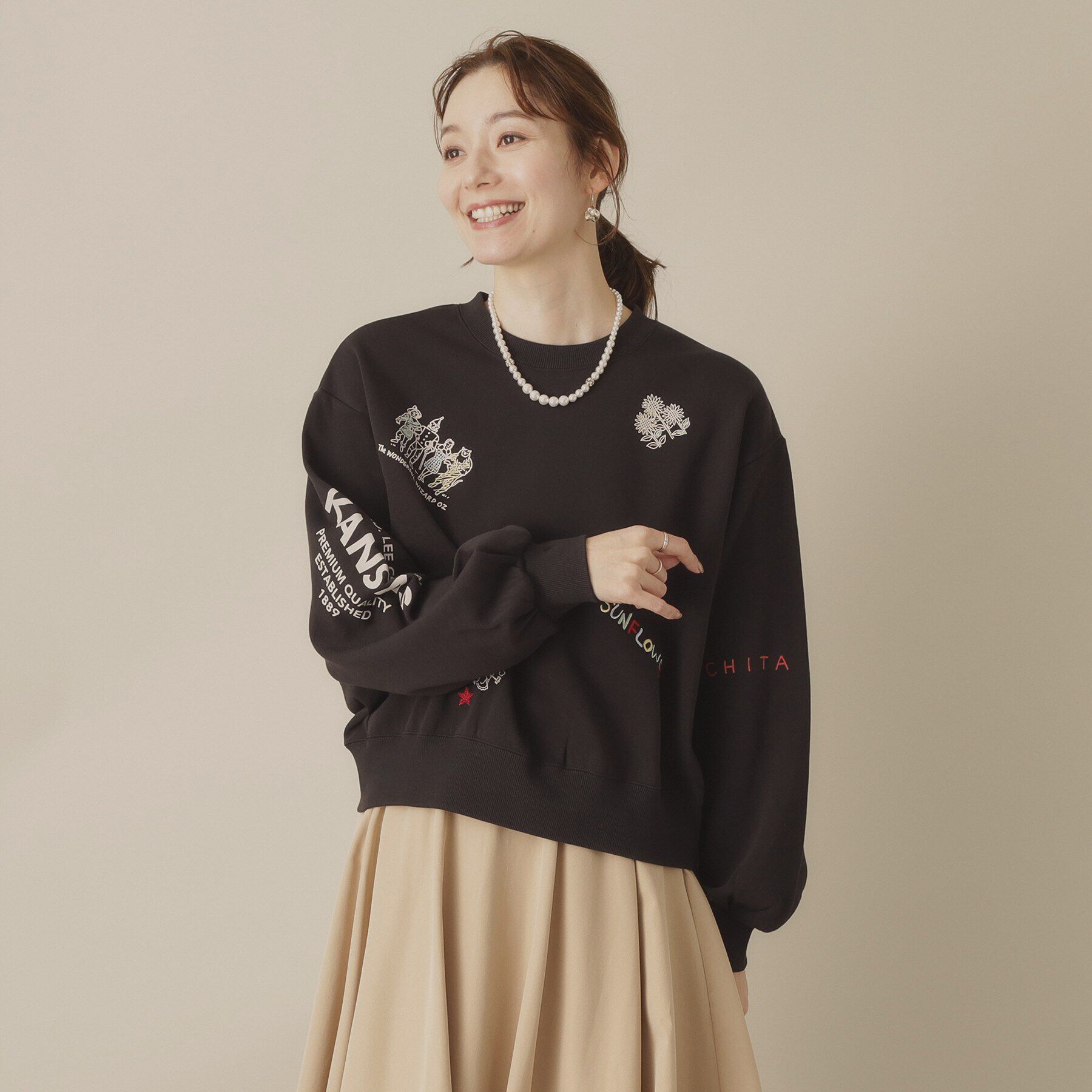 ITS&rsquo;DEMO「Leeエンブロイダリースウェット【洗濯機OK】」|パーカー|