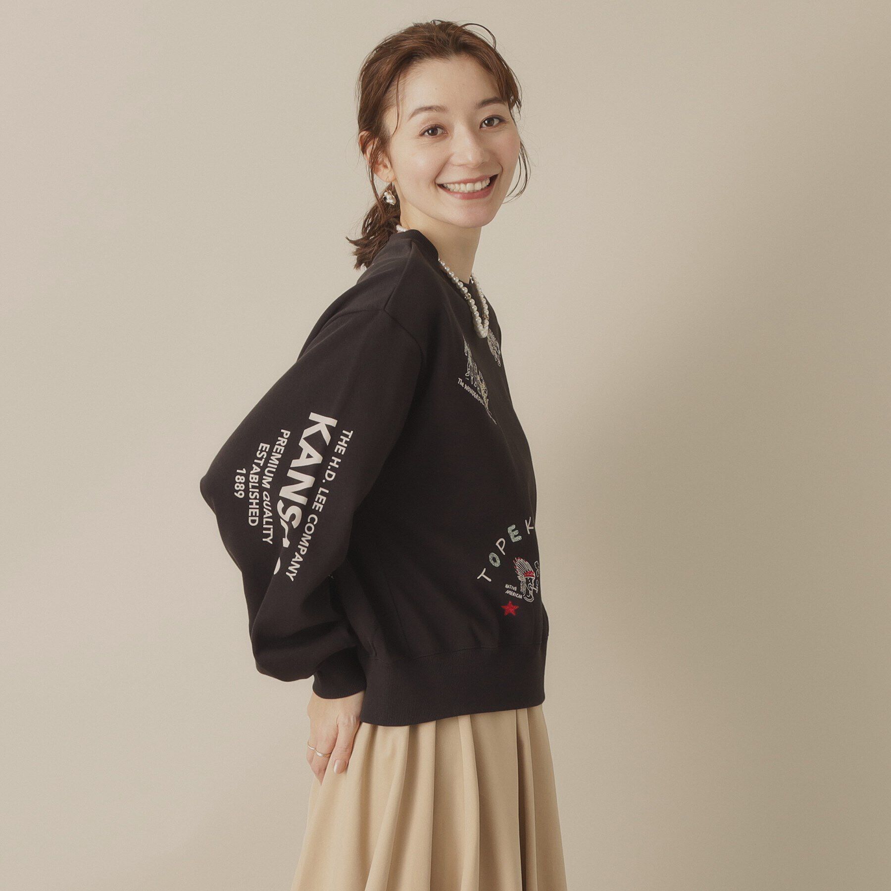 ITS&rsquo;DEMO「Leeエンブロイダリースウェット【洗濯機OK】」|パーカー|