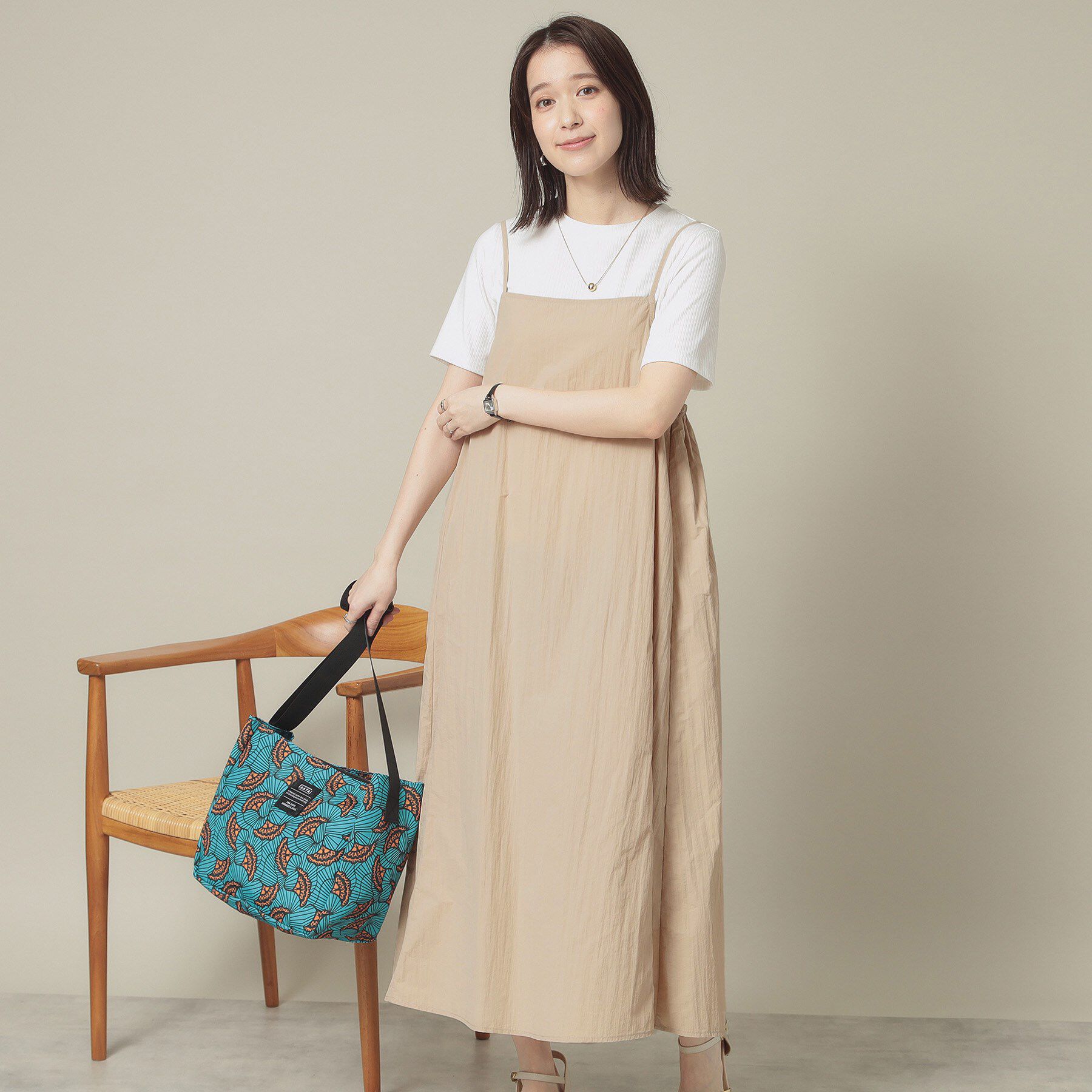 ITS&rsquo;DEMO「【撥水／洗濯機OK】キャミワンピース＜旅服シリーズ＞」|ワンピース|ベージュ(052)