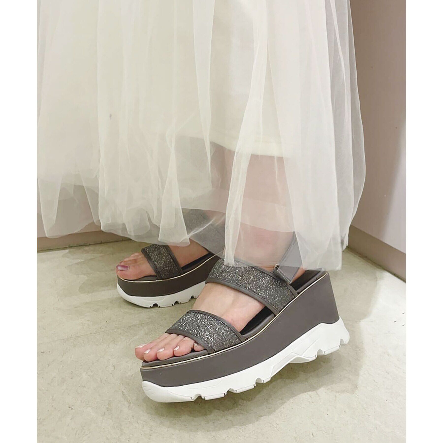 ESPERANZA「キラキラ厚底スポサン 24SS」|サンダル|