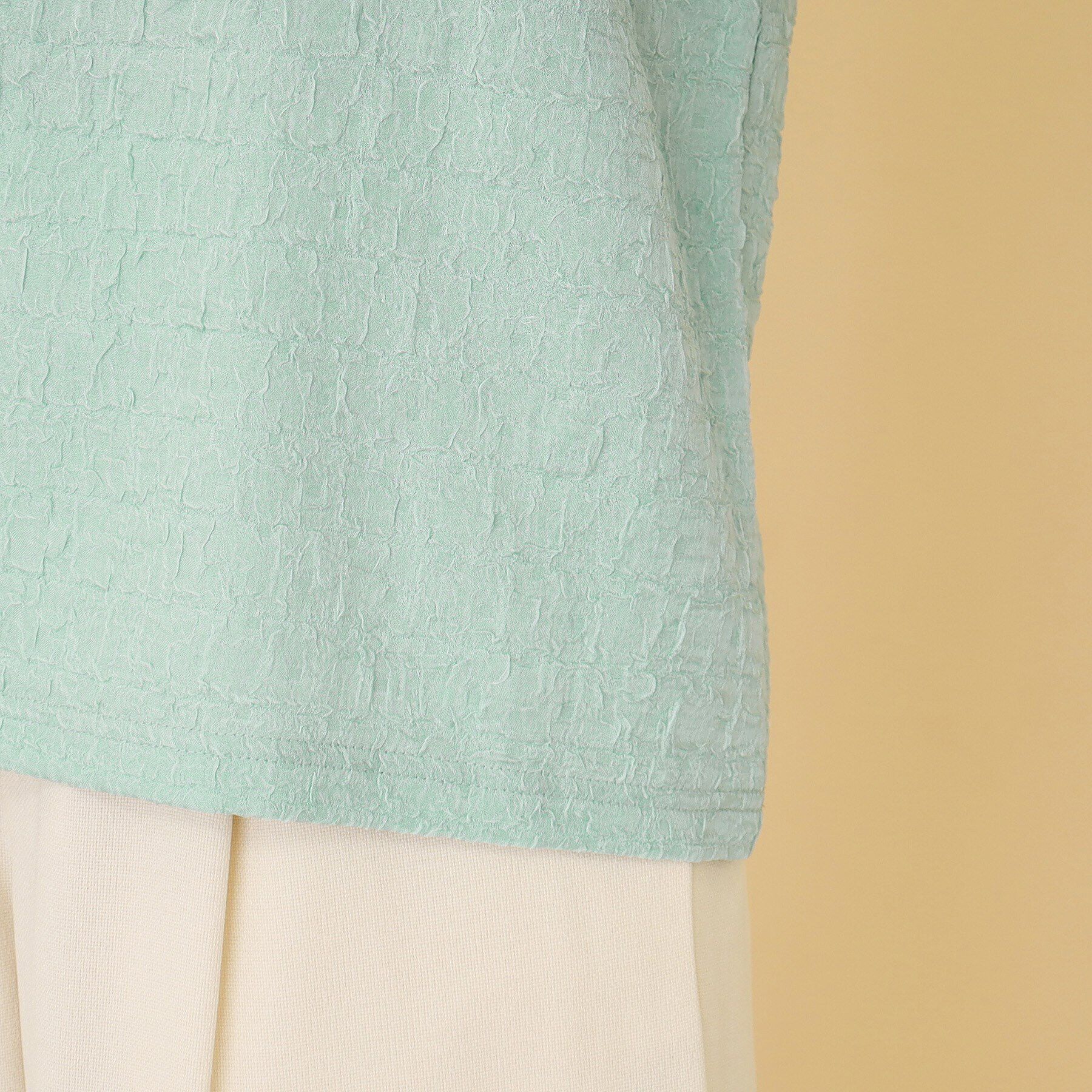 SunaUna「【パフスリーブ／袖口ゴム】ジャカードプルオーバー」|Tシャツ・カットソー|