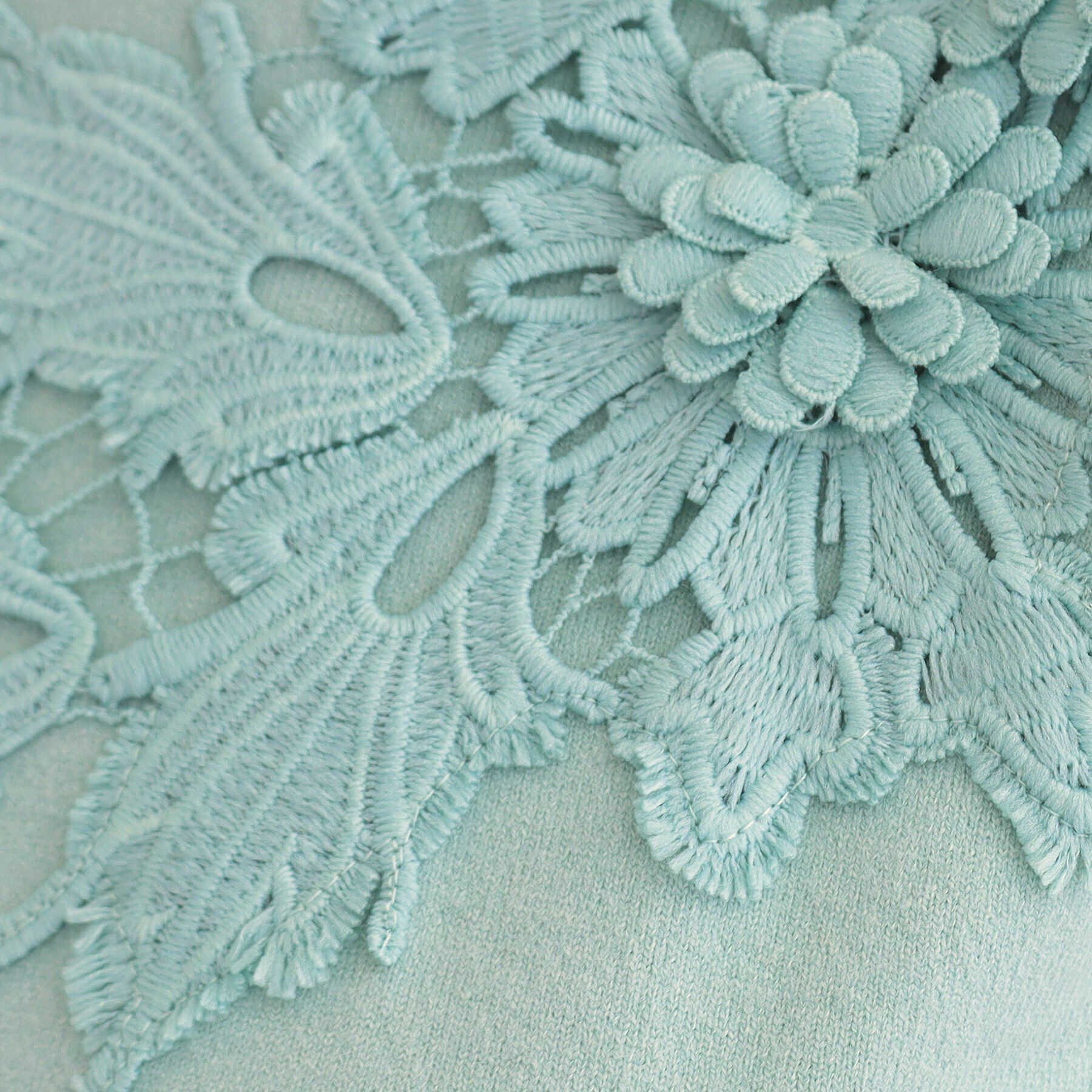 SunaUna「【春まで着られる／衿元レース／ふわふわ】ケミカルレースニット」|ニット・セーター|