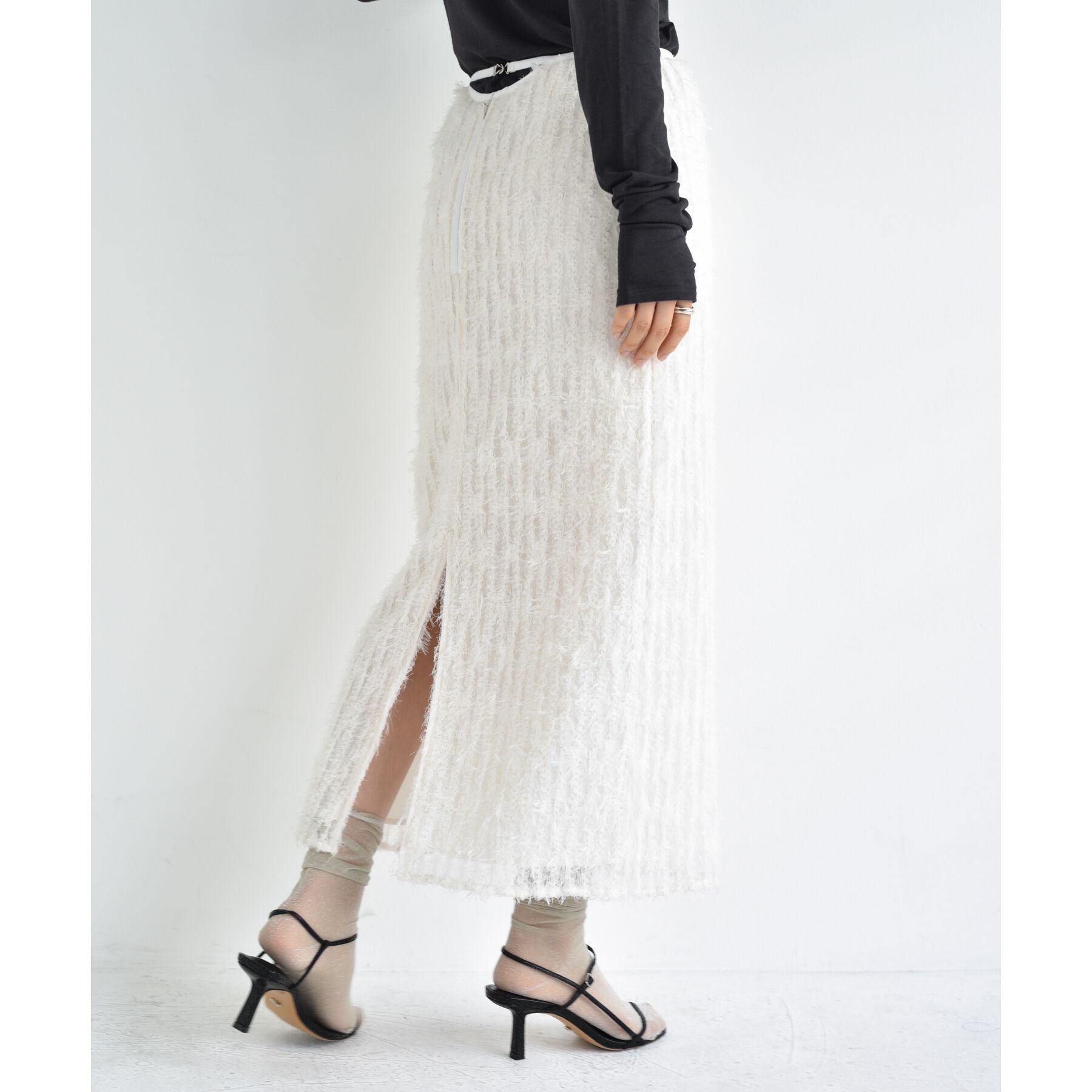 CODE A「feather long skirt」|スカート|