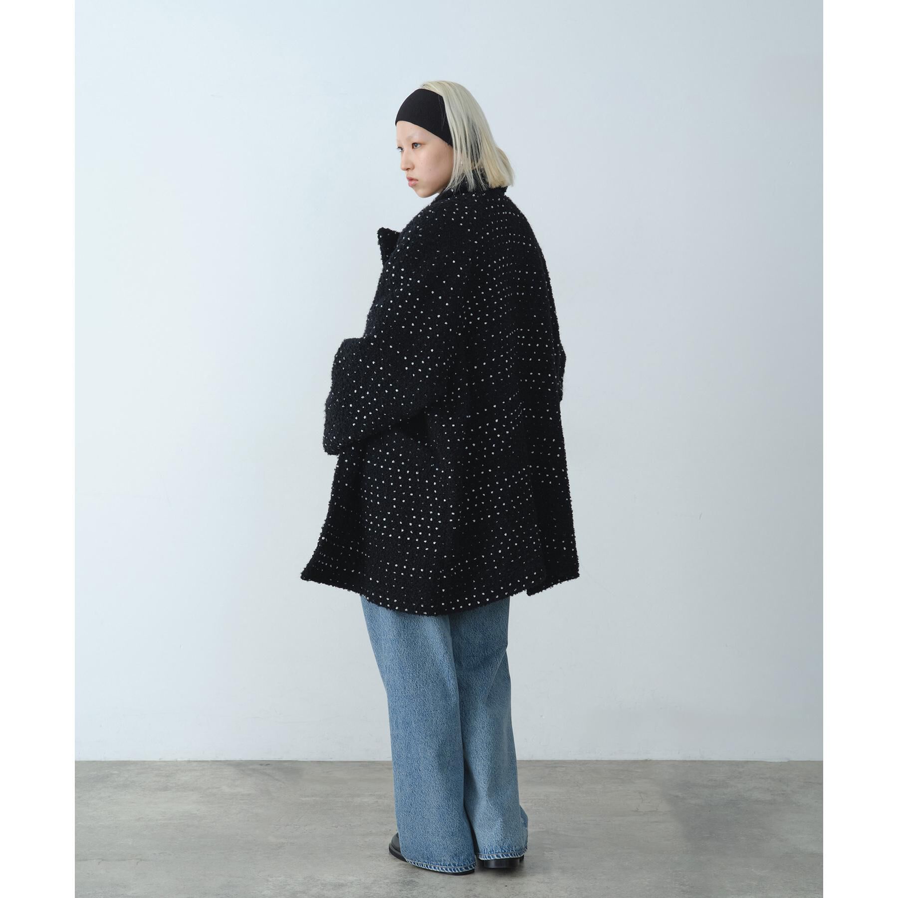 CODE A「dot tweed coat」|チェスターコート|