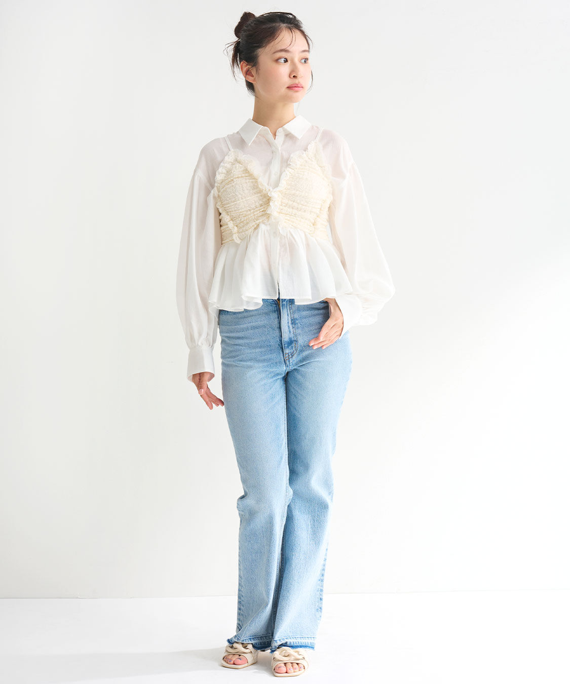 COCO DEAL「デニムフレアパンツ」|デニム|