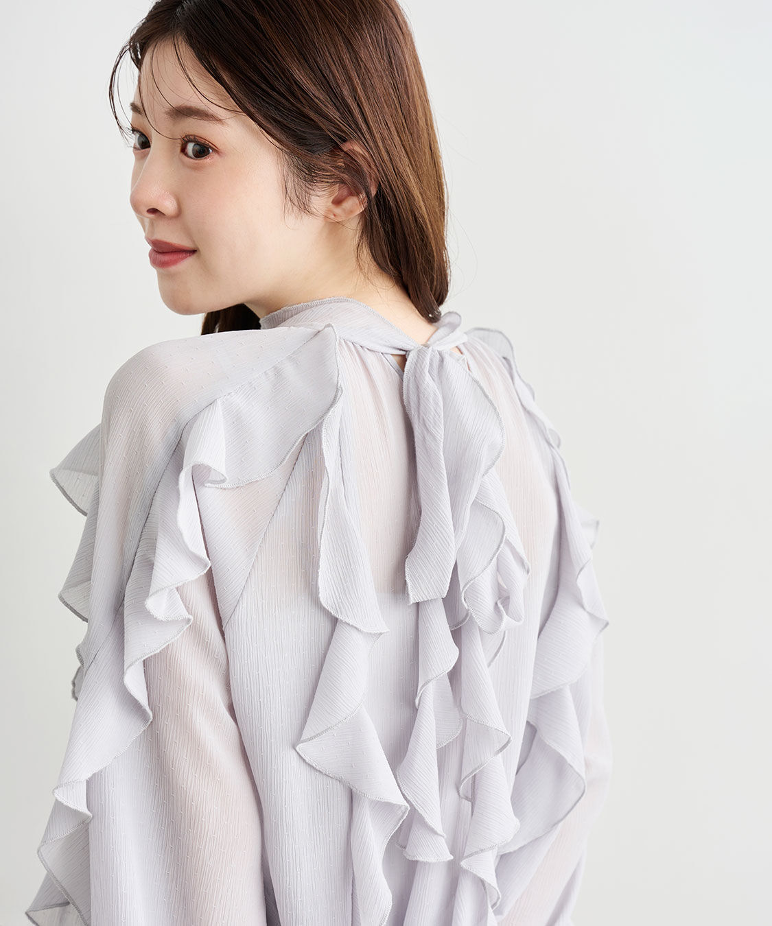 COCO DEAL フリルミニワンピース 岡崎紗絵さんコラボ】カスケードボウタイフリルミニワンピース（COCO