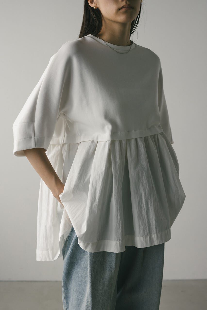 STYLEMIXER「フォルムスリーブフレアトップ」|Tシャツ・カットソー|WHT
