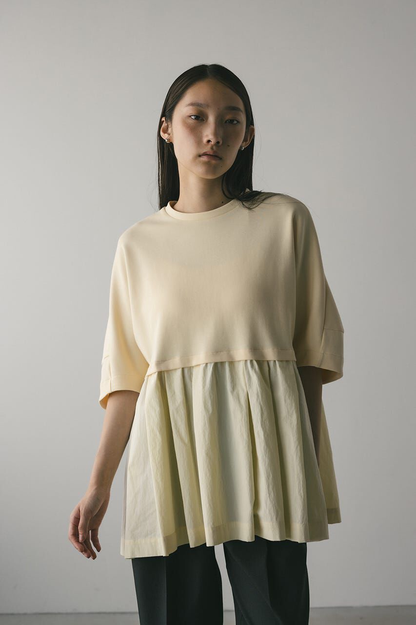 STYLEMIXER「フォルムスリーブフレアトップ」|Tシャツ・カットソー|L/YEL1