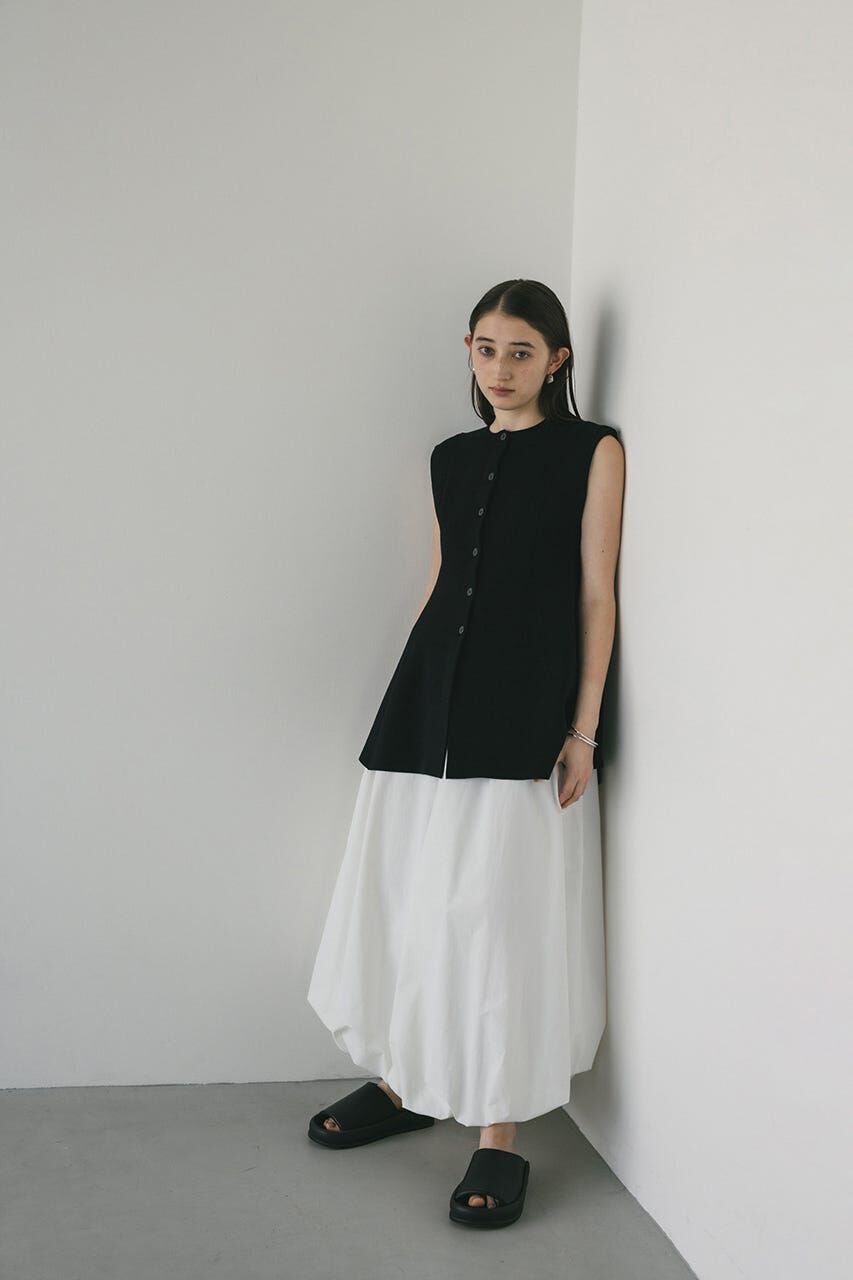 STYLEMIXER「ドライニットフレアベスト」|タンクトップ|BLK