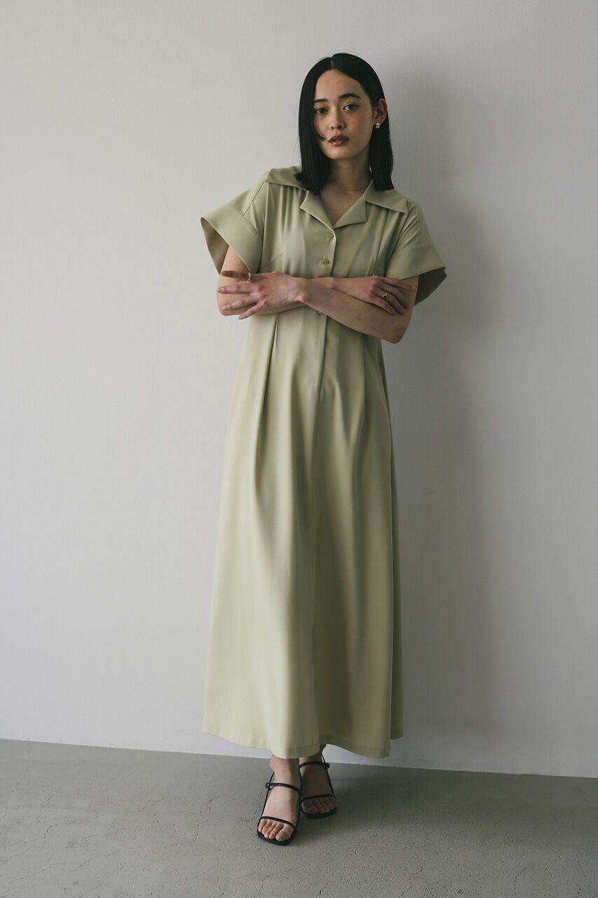 STYLEMIXER「オープンカラーワイドスリーブワンピース」|ワンピース|BEG