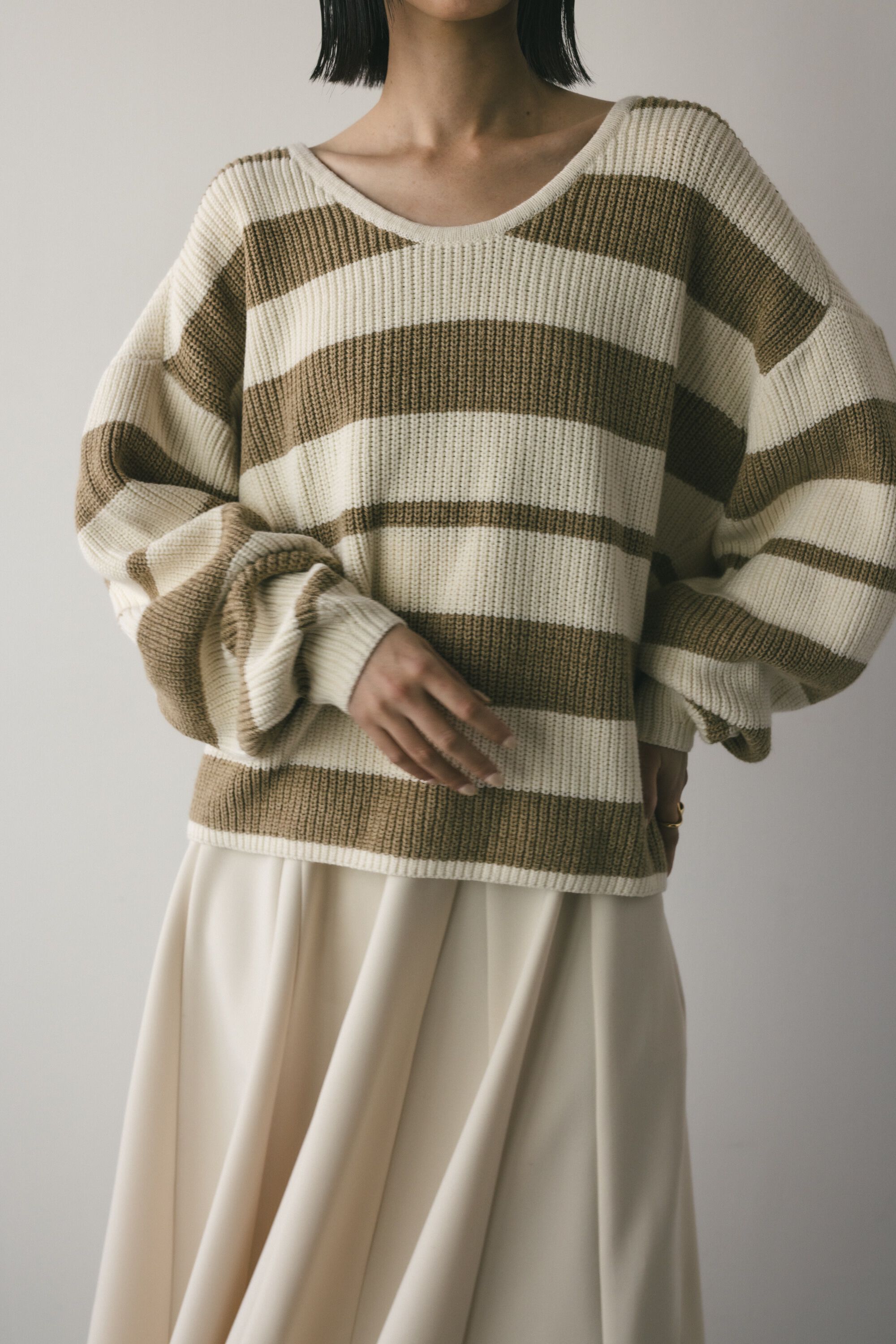 STYLEMIXER「2WAYボーダーニット」|ニット・セーター|