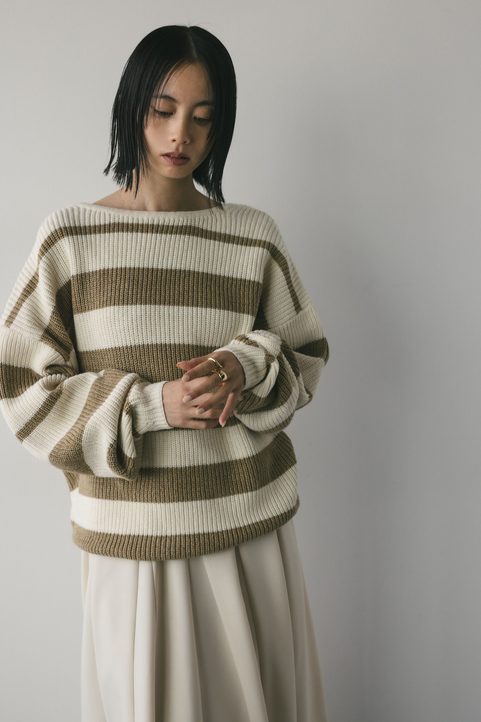 STYLEMIXER「2WAYボーダーニット」|ニット・セーター|