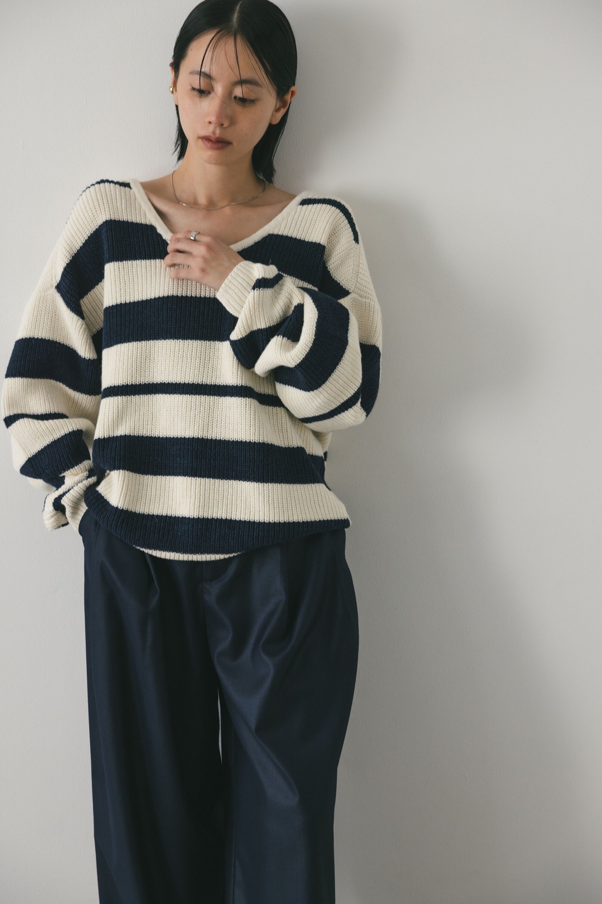 STYLEMIXER「2WAYボーダーニット」|ニット・セーター|